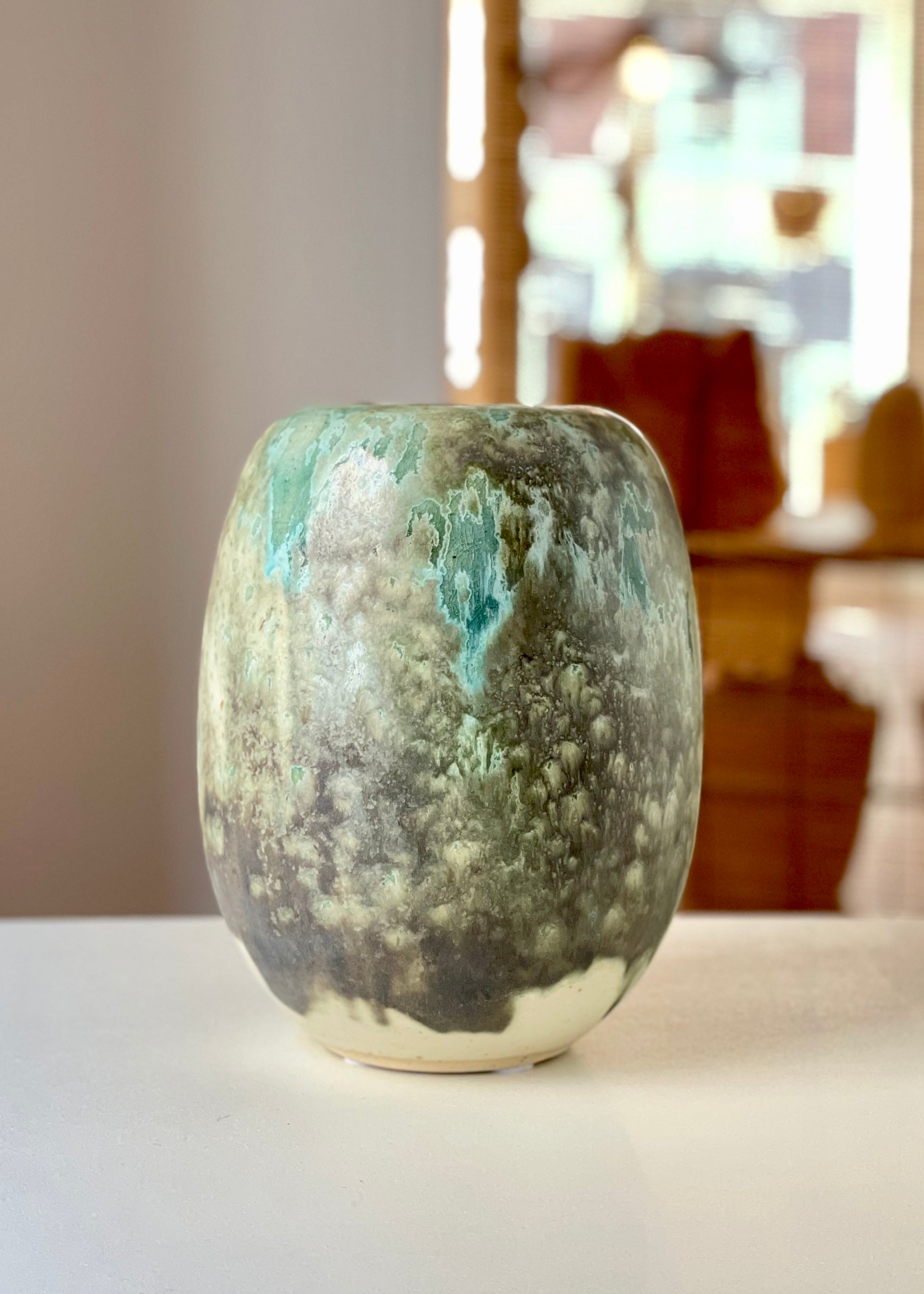 Aage Würtz Handmade Ceramic Vase - Scandinavian Modern Home Decor for Living Room, Bedroom & Office Centerpiece