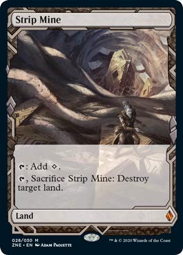 Magic: The Gathering - Strip Mine - Zendikar Rising Expeditions Foil Card - Rare MTG Land Destruction for Competitive Play & Collector's Item - Perfect for EDH, Modern & Legacy Decks