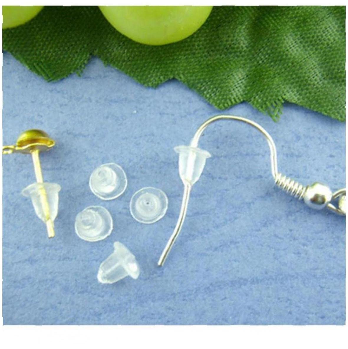 Soft Silicone Earring Back Stoppers 1000pcs - Hypoallergenic Rubber Ear Plugs for DIY Stud Earrings & Jewelry Making - Secure Earring Backs for Comfortable Wear (Great for Daily Use, Parties & Gifts)