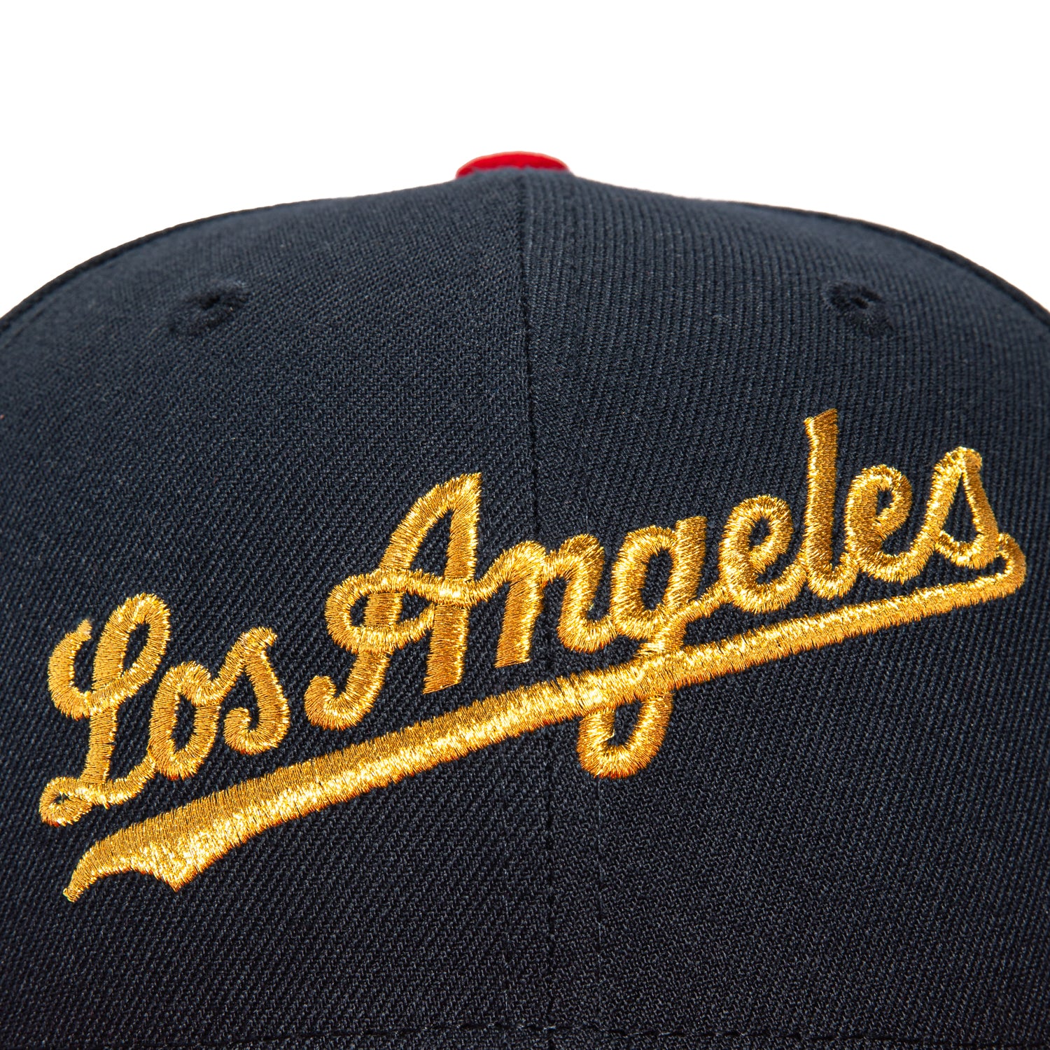 New Era 59Fifty Los Angeles Dodgers 1984 Olympic Patch Script Hat - Navy, Red & Gold Baseball Cap for Men - Perfect for Dodgers Games, Sports Events & Casual Wear