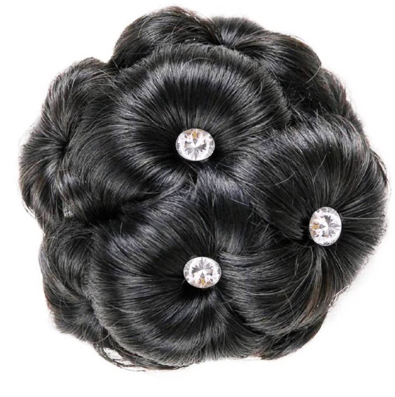 Clip-in Hair Bun for Women - Black Artificial Juda Hairpiece for Updo Hairstyles | Hair Extension & Styling Tool | Perfect for Parties, Weddings & Everyday Wear