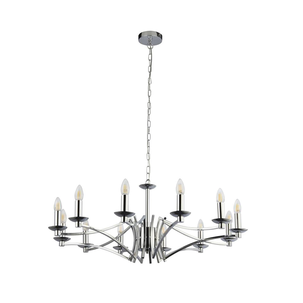 6/8 Light Ascot Multi-Arm Pendant Light Fixture in Antique Brass & Chrome Finish - Perfect for Dining Room, Kitchen Island, or Entryway Lighting