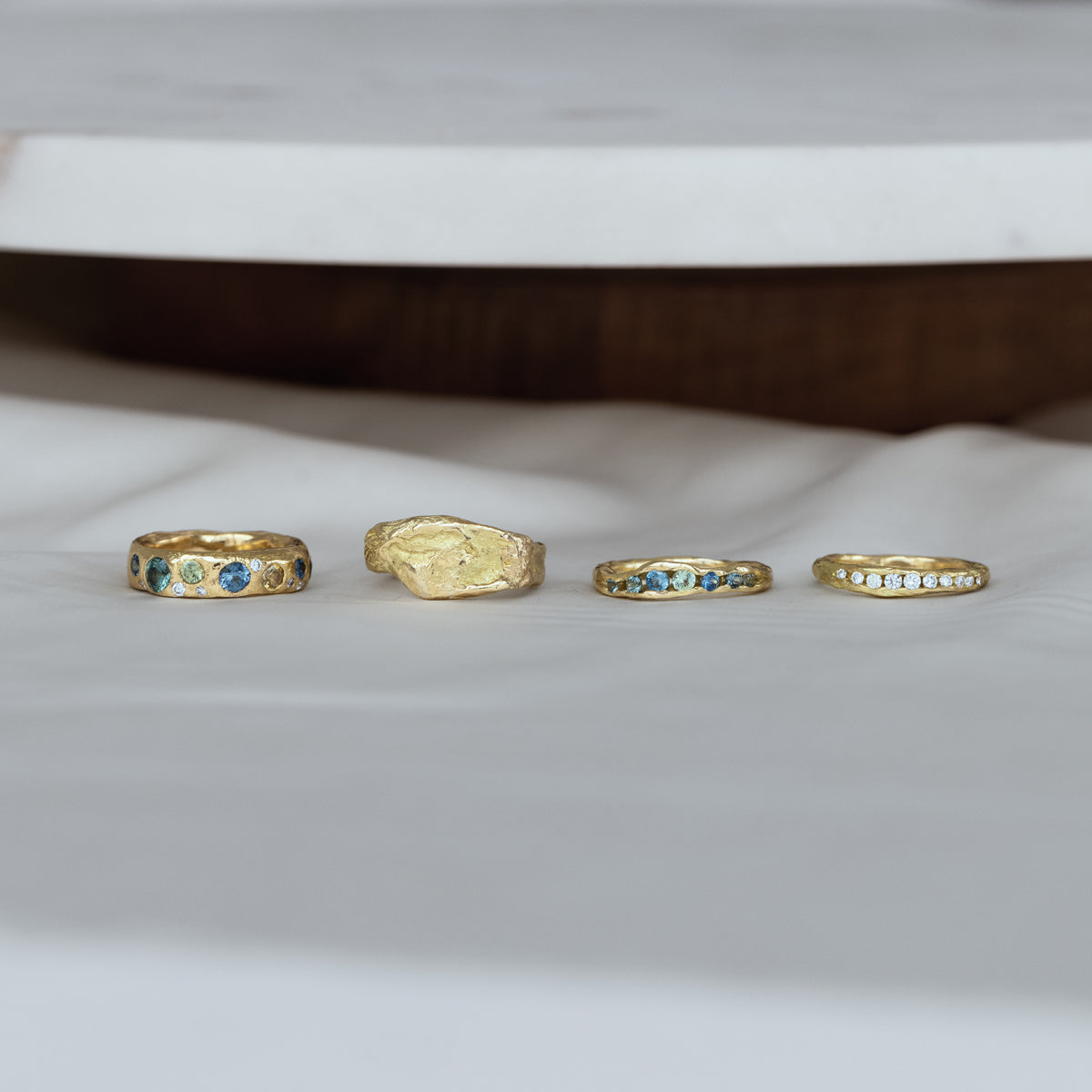 Elegant Sapphire Half Channel Ring – Genuine Blue Sapphire & Diamond Accent Wedding Band for Women | Perfect for Engagement, Anniversary & Special Occasions
