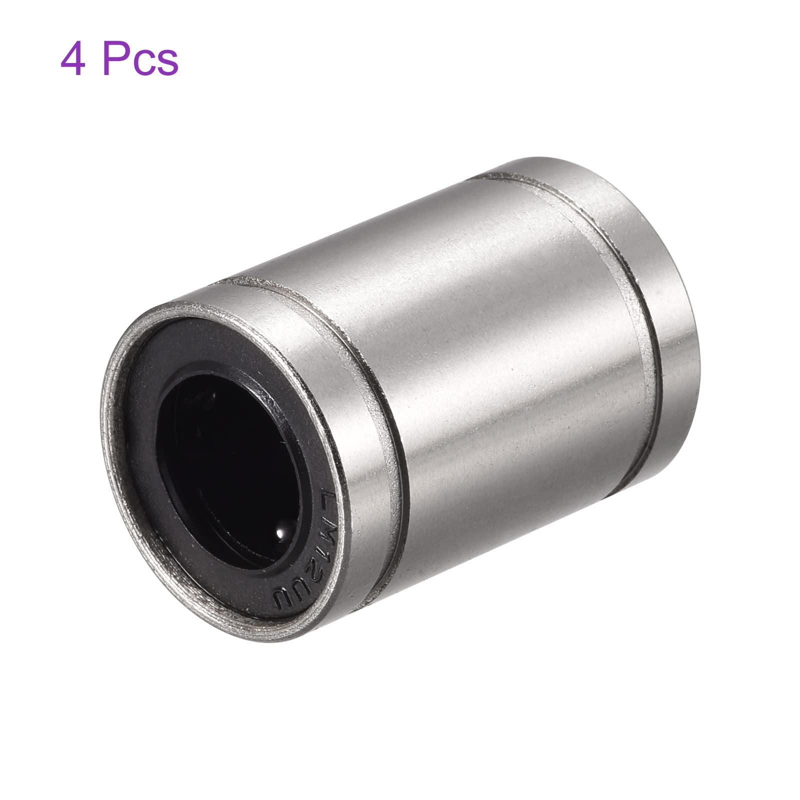 DMiotech 4 Pack LM12UU 12mmx21mmx30mm Linear Ball Bearings Bushing - High Precision for 3D Printers, CNC Machines, and DIY Robotics Projects