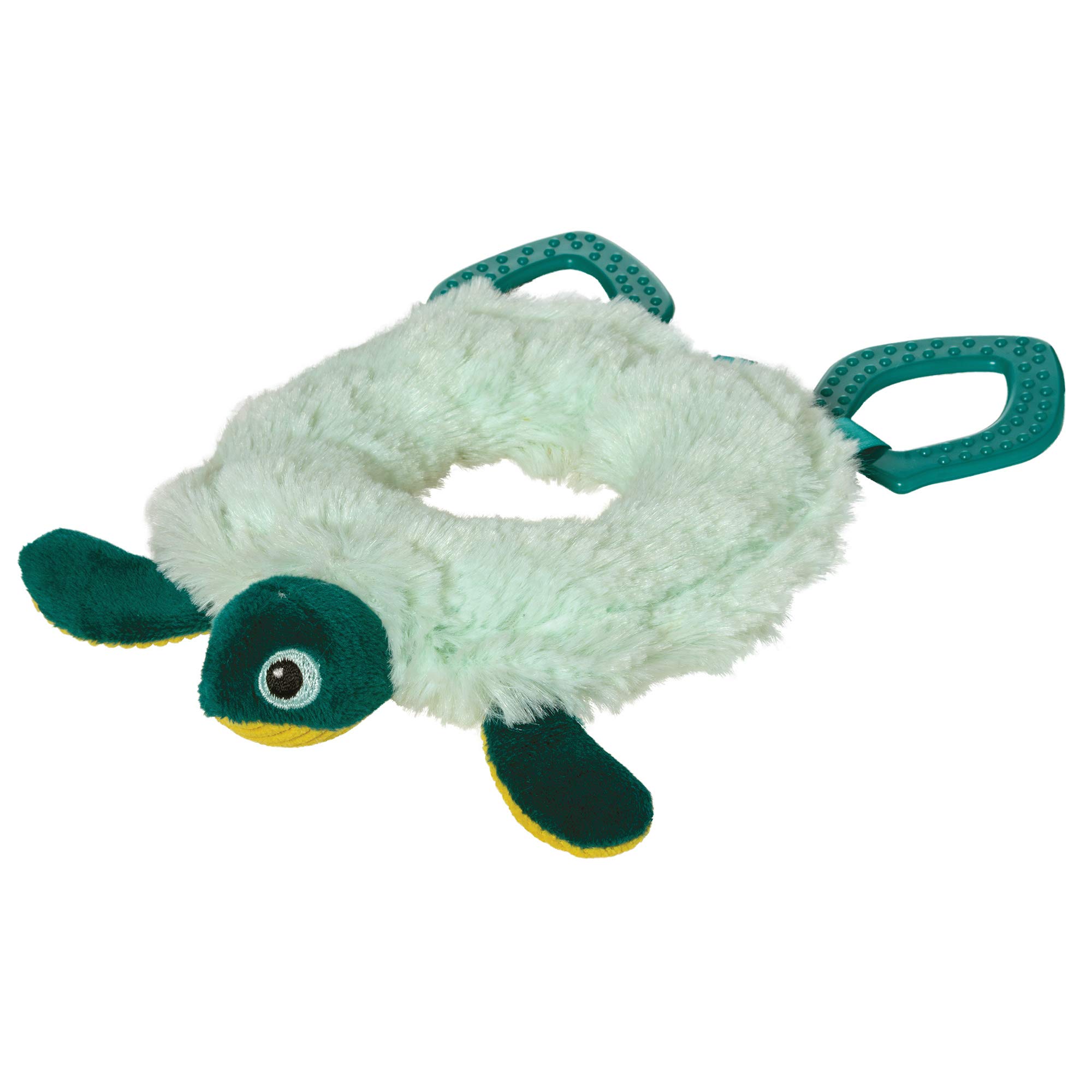 Theo Turtle Baby Toy Ring Rattle - Soft Crinkle Paper & Textured Teethers for Newborns & Infants | Sensory Developmental Toy for Playtime & Learning