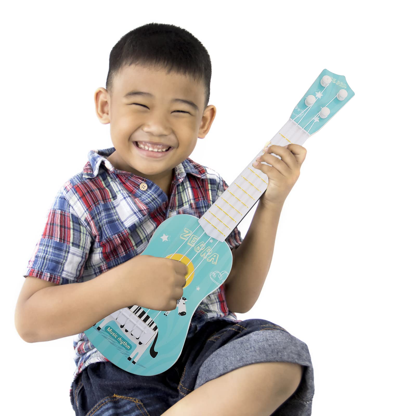 EXCLUZO Kids Ukulele Toy - Beginner Musical Instrument for Children | 21 Inch Small Guitar with Tuning Pegs & Carry Bag | Perfect for Birthday Gifts, Music Lessons & Family Bonding