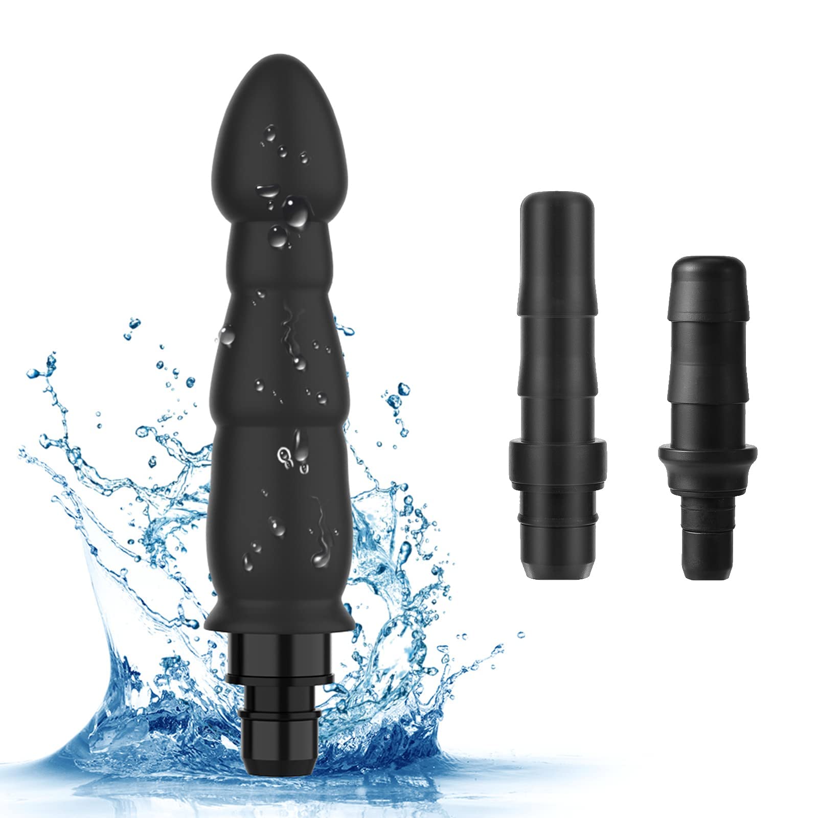 Deep Tissue Massage Gun Heads - 6 Silicone Replacement Attachments for Muscle Relaxation & Pain Relief | Compatible with Most Massage Guns | Perfect for Post-Workout Recovery & Physical Therapy (Black, S Size 12-13/18-19)