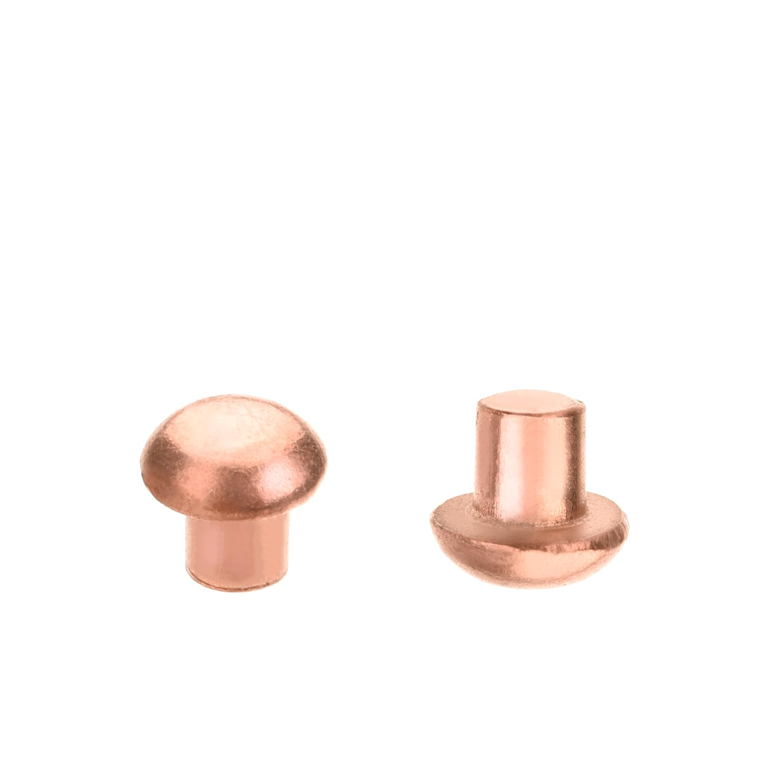 200Pcs Solid Copper Rivets Kit - 0.12in Dia x 0.12in Length Round Head M3 Fasteners for Electrical & DIY Projects - Durable Copper Finish for Jewelry Making, Leather Craft & Metal Fabrication