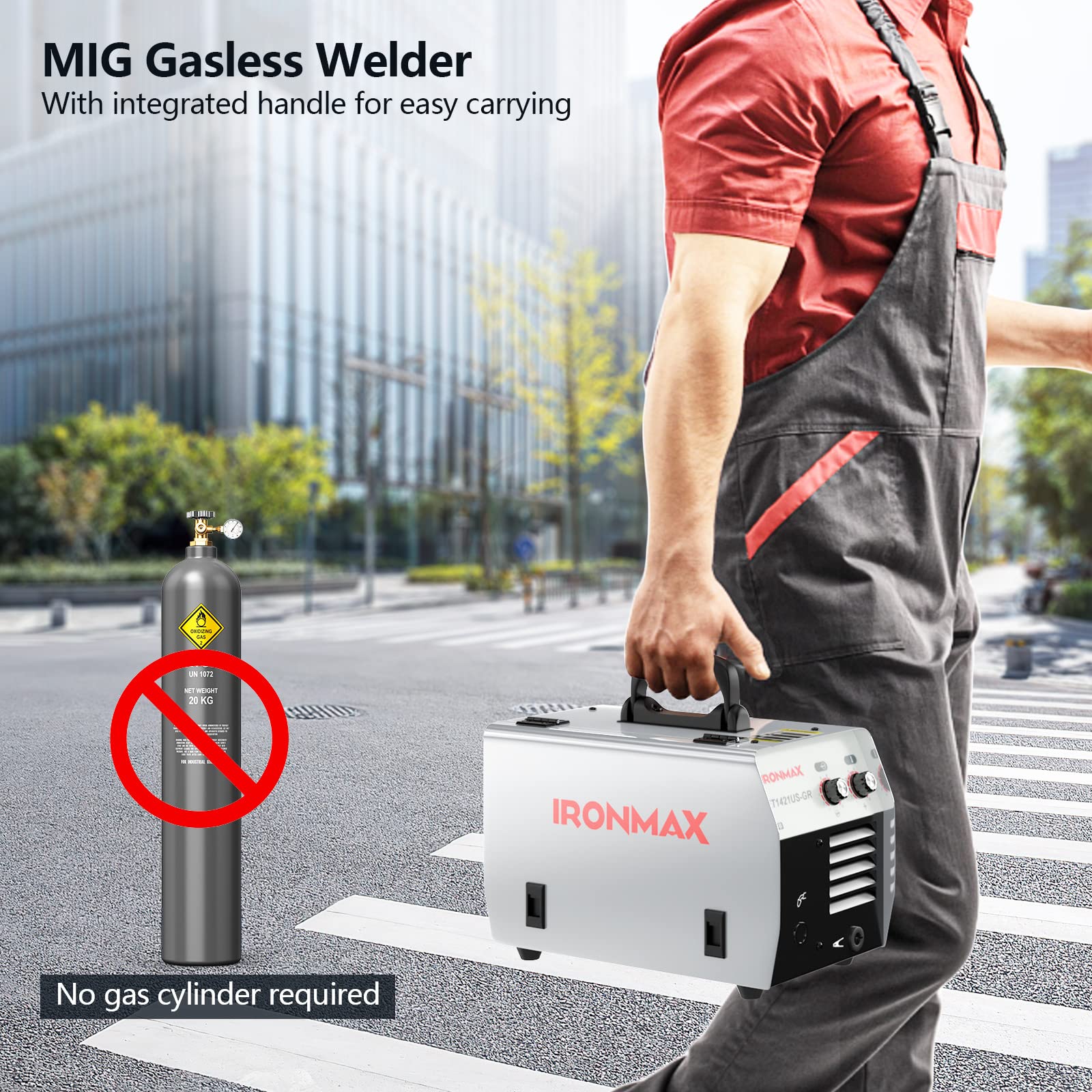Goplus MIG 140 Welder - 120V Flux Core Welding Machine with IGBT Inverter Technology, Integrated MIG Torch & Earth Clamp (Includes Bonus Adapter & Contact Tips) - Perfect for DIY Projects, Home Repairs, and Metal Fabrication