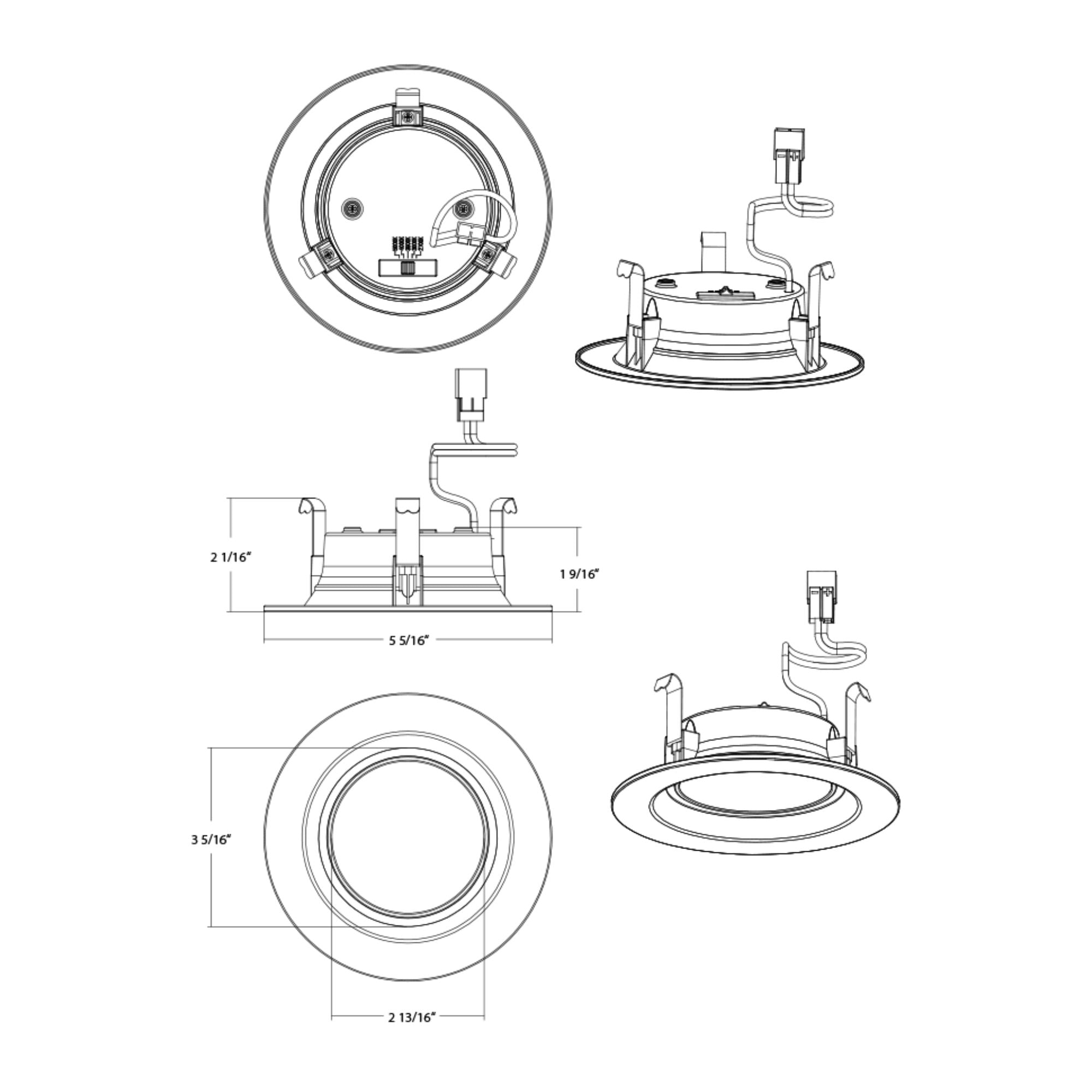 4 Inch Retrofit Downlight with Built-in Nightlight - 700 Lumens, 5 Color Temperatures (2700K-5000K), White Smooth Trim - Perfect for Bedrooms, Hallways, and Staircases