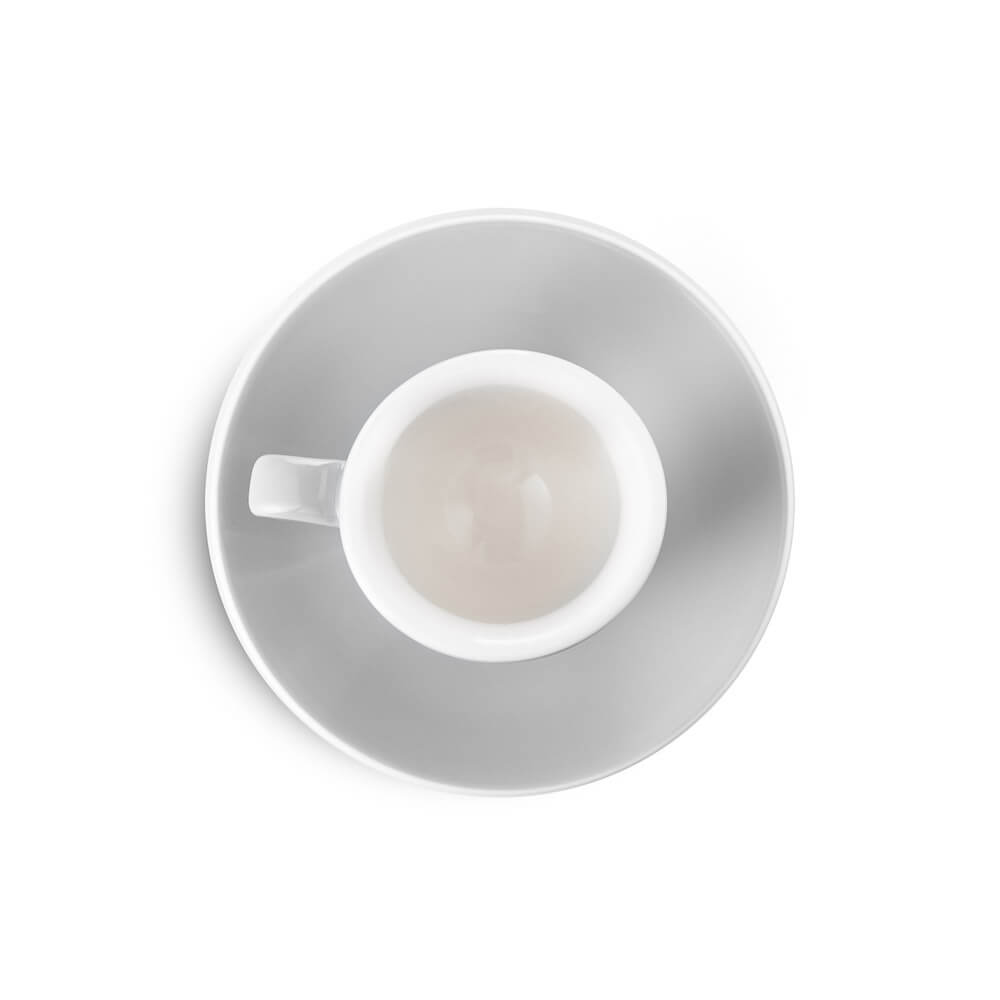 Premium Gray Porcelain Espresso Cup & Saucer Set - 2oz/70ml for Home & Cafe Use - Perfect for Espresso, Cappuccino and Coffee Lovers