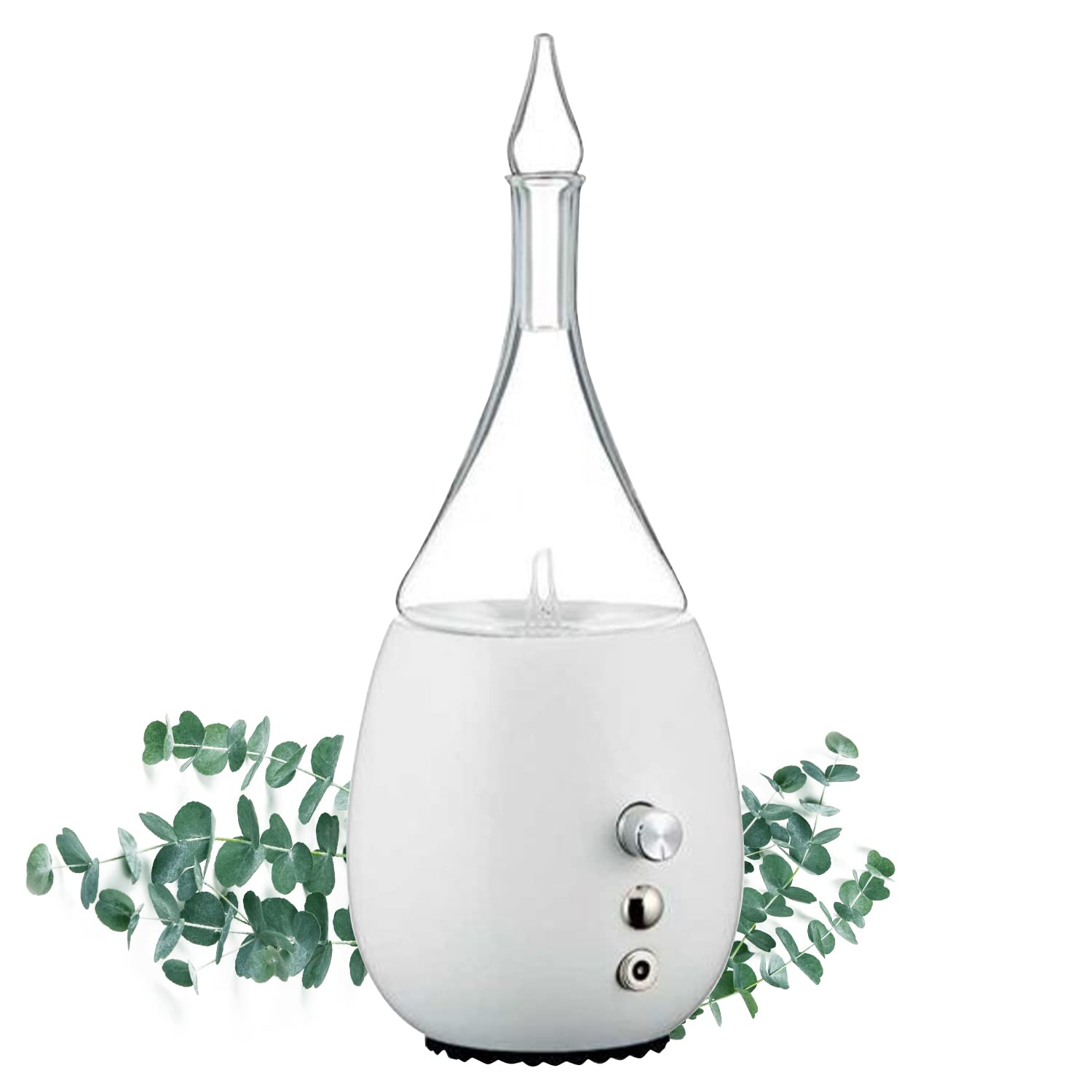 Organic Aromas Raindrop 3.0 Ultrasonic Essential Oil Diffuser - Touch Sensor, MagConnect Cord & Adapter - White Aromatherapy Humidifier for Home, Office, Yoga & Spa Relaxation