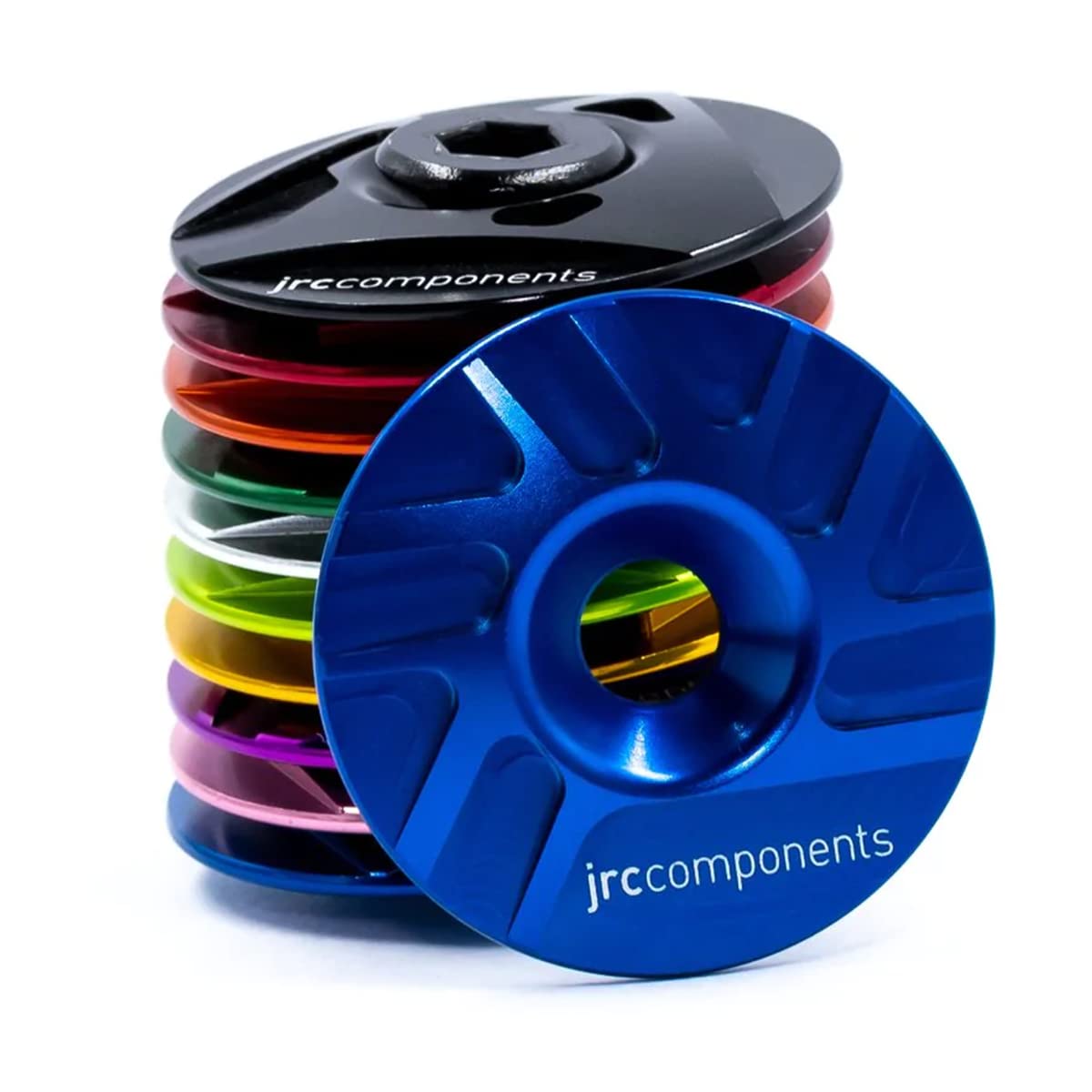 JRC Components Bike Headset Stem Top Cap - Lightweight 6061-T6 Aerospace Aluminum Top Cap & Bolt for 1-1/8