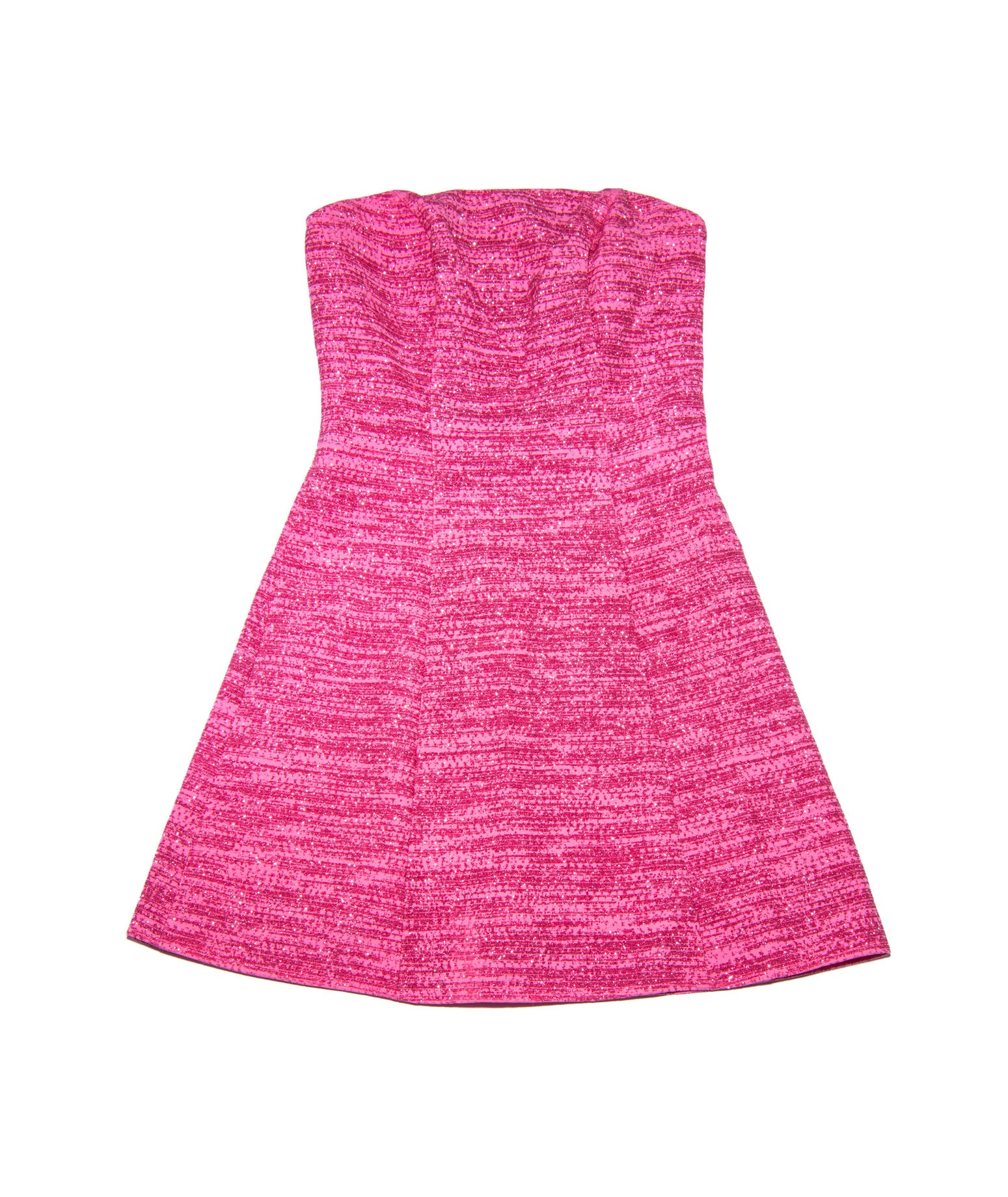 Jovani Girls Christy Strapless Glitter Mini Dress in Hot Pink | Sparkly Party Dress for Prom, Homecoming, Pageants & Special Occasions