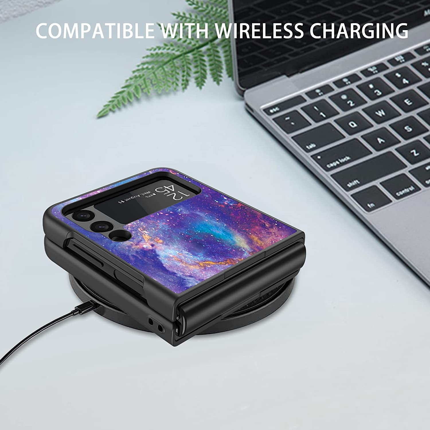 Samsung Galaxy Z Flip 4 5G Case - Hard PC Protective Cover in Purple & Black | Shockproof & Scratch Resistant | Perfect for Everyday Use & Travel Protection