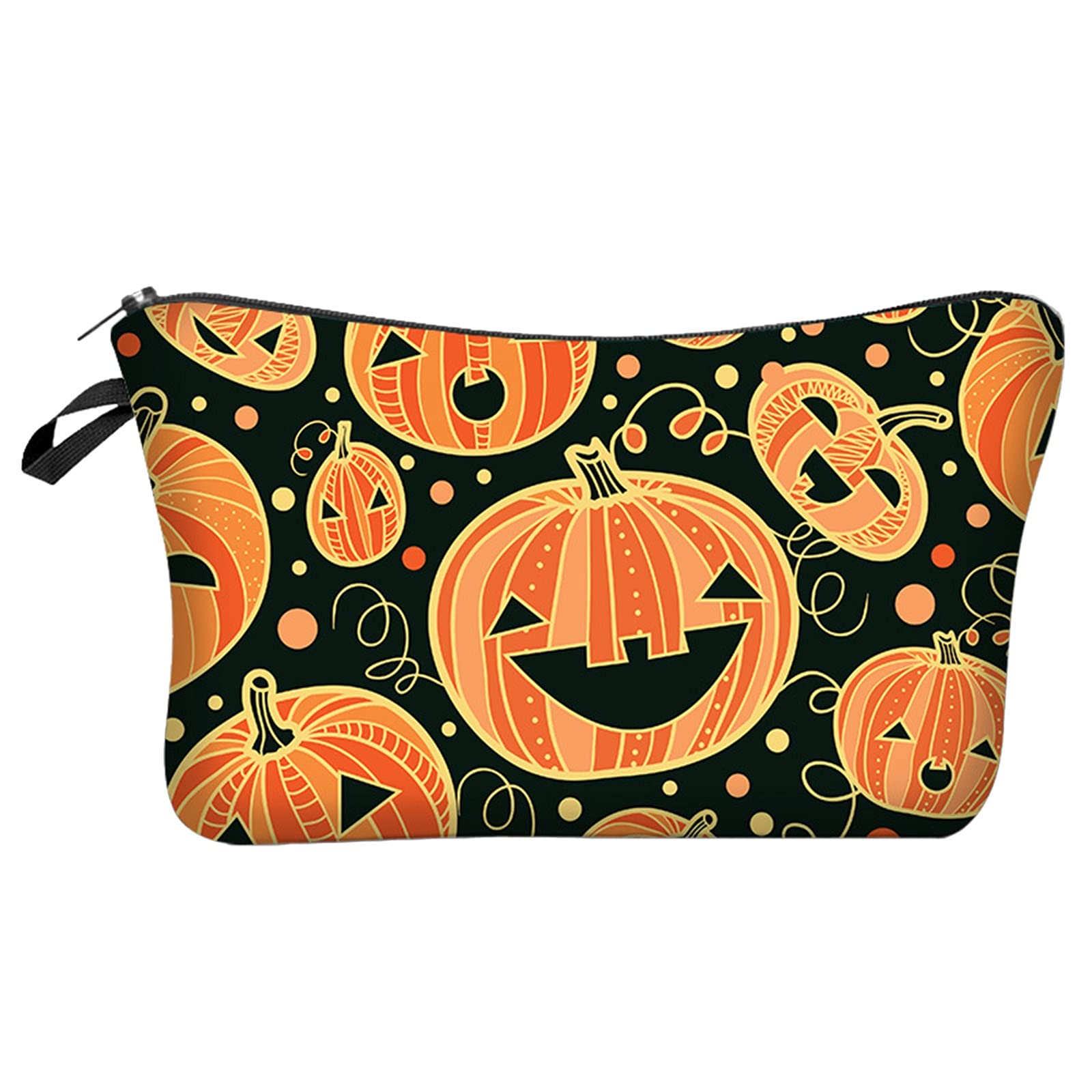 Halloween Makeup Bag - Cute Roomy Cosmetic Organizer, Waterproof Travel Toiletry Bag with Zipper for Women & Girls | Perfect for Halloween Parties, Travel Essentials & Gift Giving