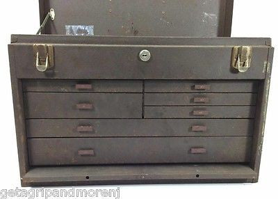 Kennedy 520 Machinist 7-Drawer Metal Tool Box with Lock & Key - Heavy Duty Storage for Tools, Workshop & Garage Organization