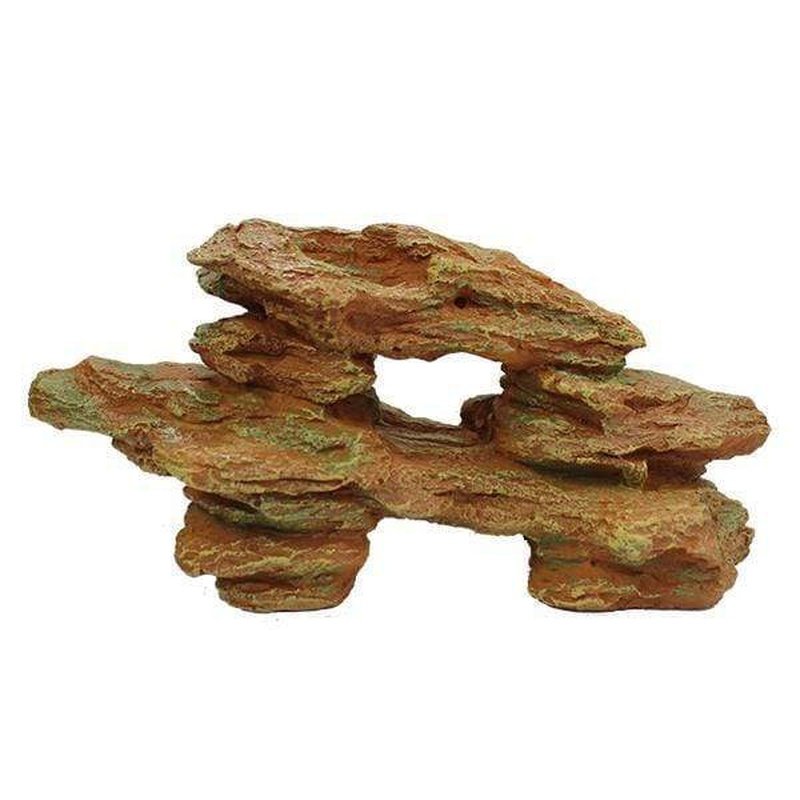 Aquatopia Pagoda Stone Fish Tank Decoration - 28 x 13 x 13cm Natural Rock for Aquascaping, Betta Fish & Shrimp Habitat - Perfect for Zen Aquariums & Underwater Landscapes