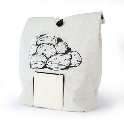 Lakeland Potato Storage Bag with Button Tie Closure – Breathable Cotton Pantry Organizer for Potatoes, Onions, Garlic – Perfect for Kitchen, Pantry & Cupboard Organization