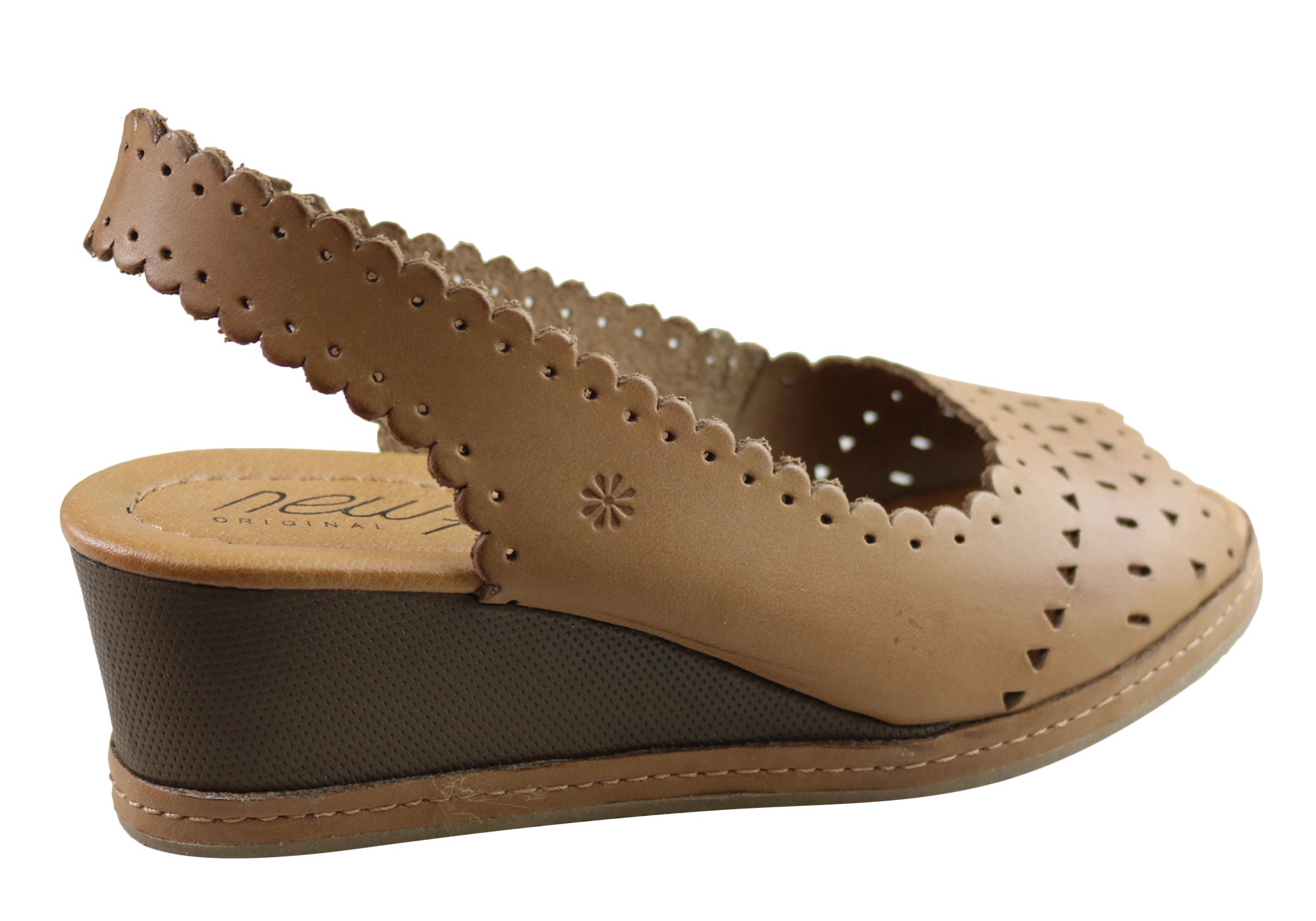 Emberly Women's Leather Wedge Sandals - Handmade in Brazil - Comfortable Summer Shoes for Beach, Vacation & Casual Outfits