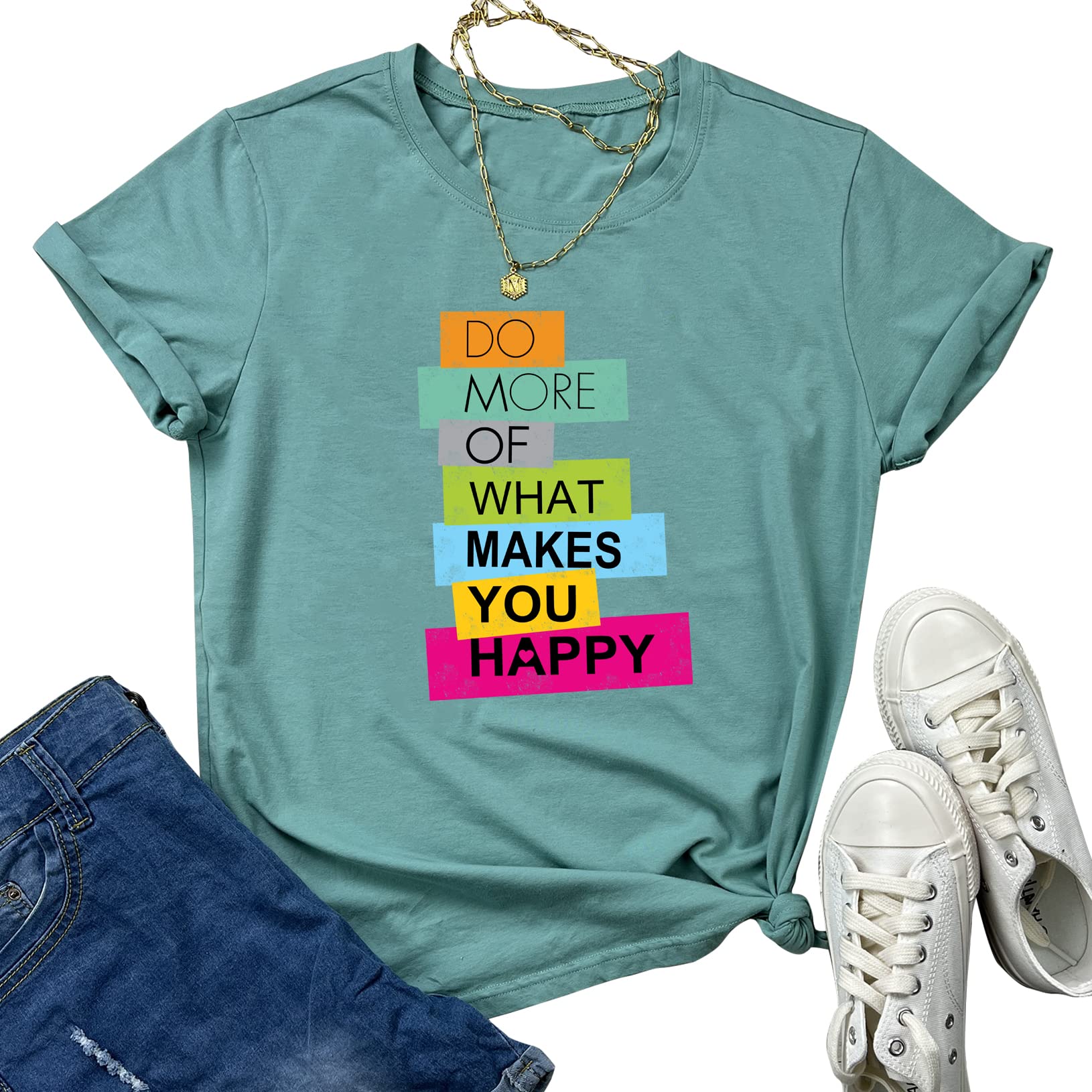 BLACKOO Women's Graphic Soft T-Shirts - Cute Casual Short Sleeve Tees for Everyday Wear, Street Style & Summer Outfits