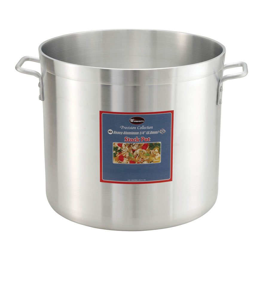 Winco ALHP-40 40-Quart Stainless Steel Precision Stock Pot with Lid – 14.6