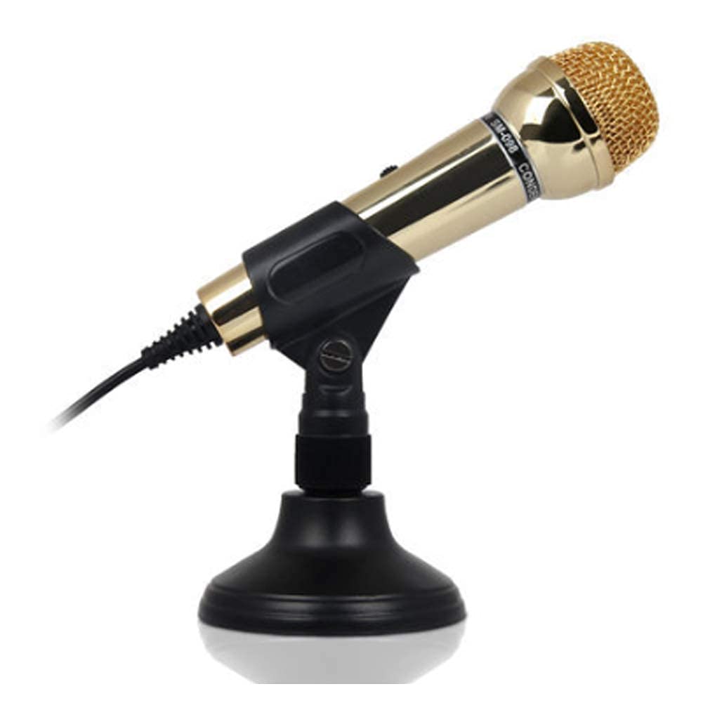Professional Condenser Microphone for Desktop Computer - Gold USB Mic for Online Karaoke, YY Voice Chat, Gaming & Streaming | Studio-Quality PC & Mobile Recording Mic for Singing, Podcasting & Video Calls