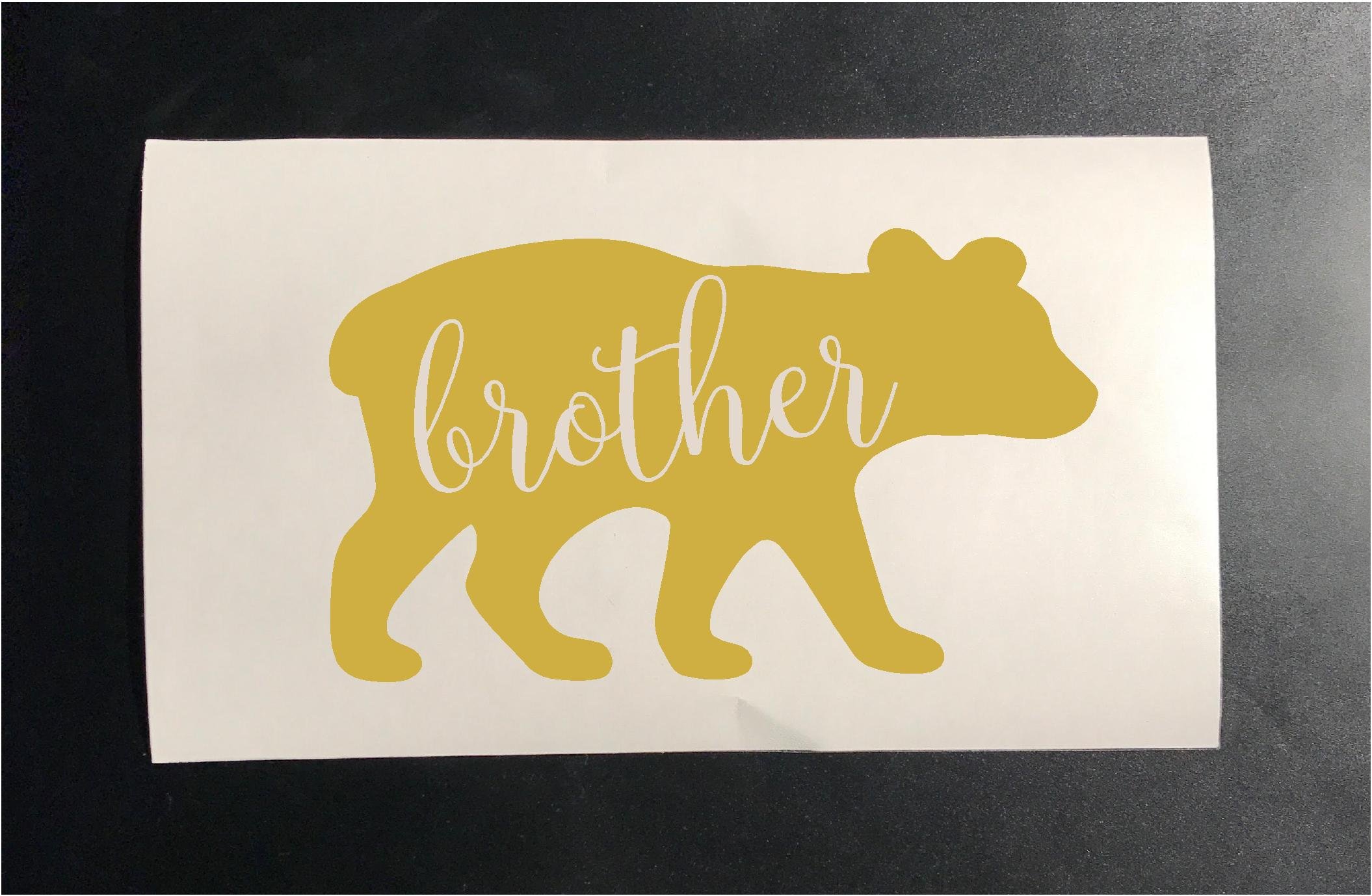 Brother Bear Iron-On Heat Transfer Stencils for T-Shirts & Apparel - Gold Design | DIY Custom Clothing & Craft Projects for Kids & Adults