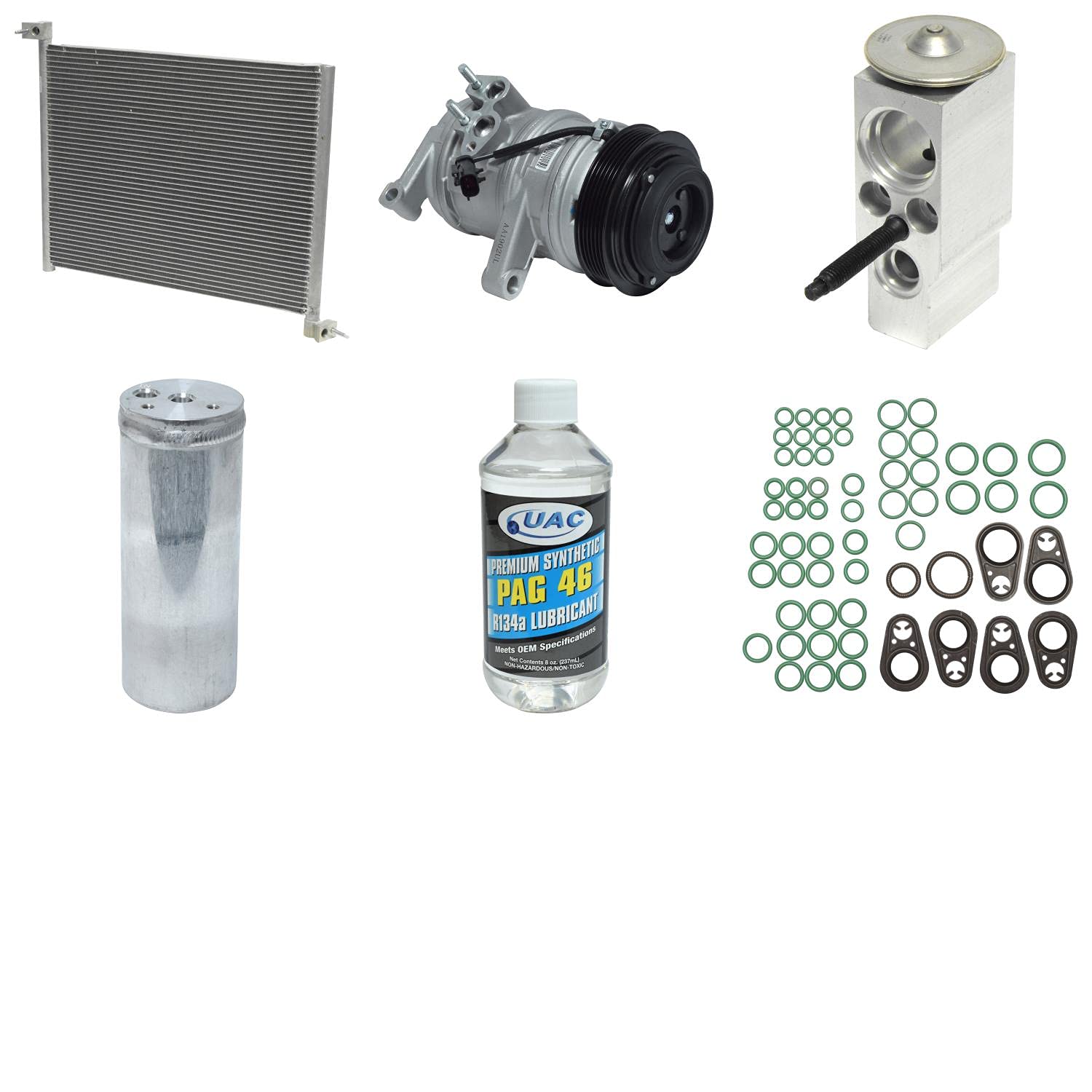 HVAC A/C Compressor-Condenser Replacement Kit for Car & Truck - Compatible with Multiple Vehicle Models - Perfect for DIY Auto Repair & Maintenance