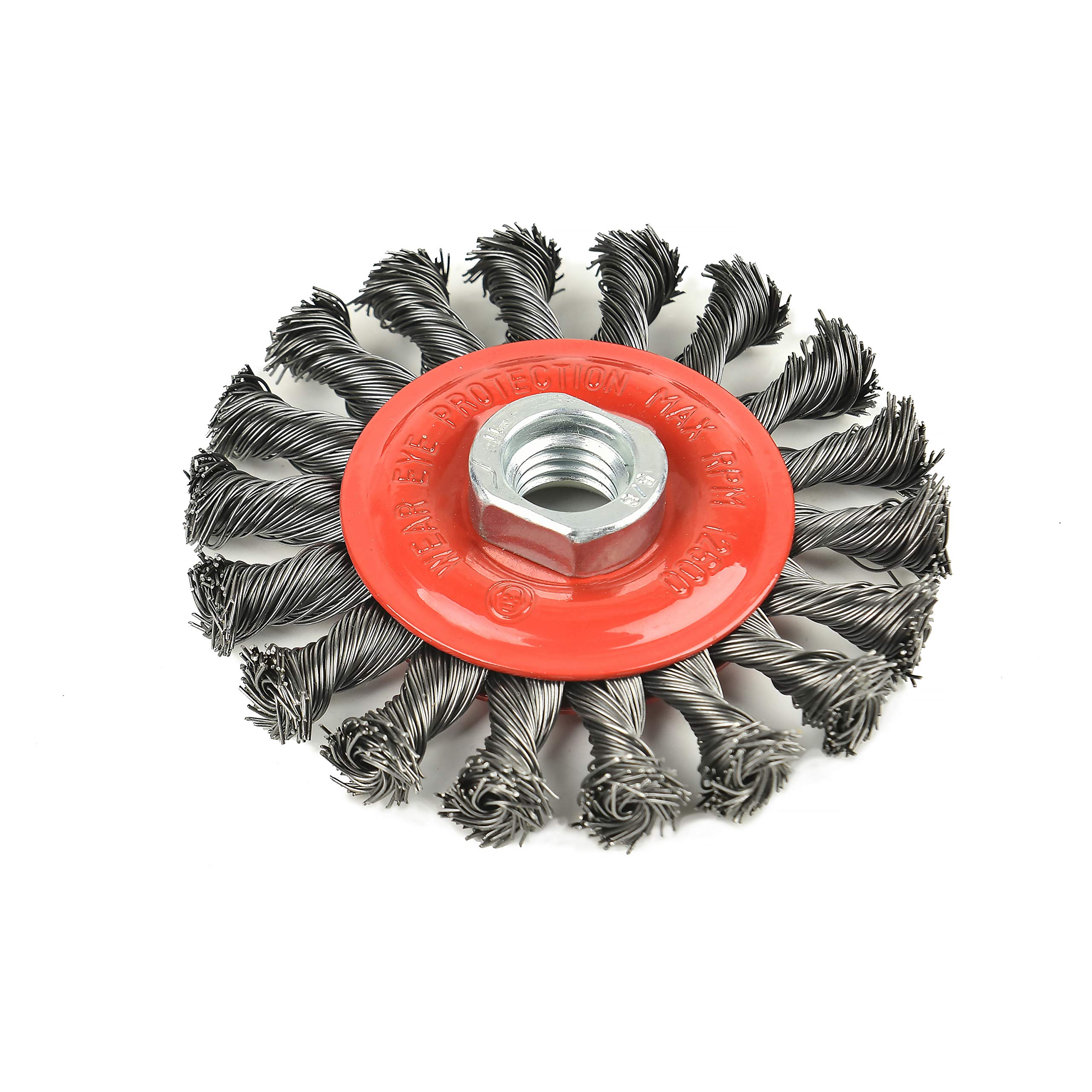 2 Pack 4 Inch Twist Knotted Wire Wheel Brush for Angle Grinders - 5/8