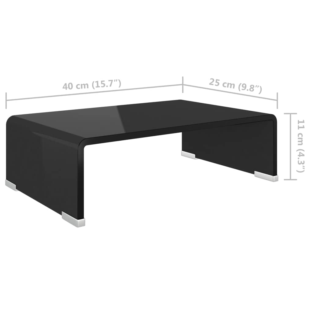 Modern Glass TV Stand Riser - 15.7