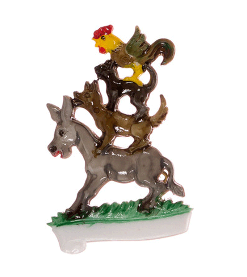 Fairytale Brooch - The Musicians of Bremen Inspired Vintage Pin - Perfect for Costumes, Collecting & Gift Giving