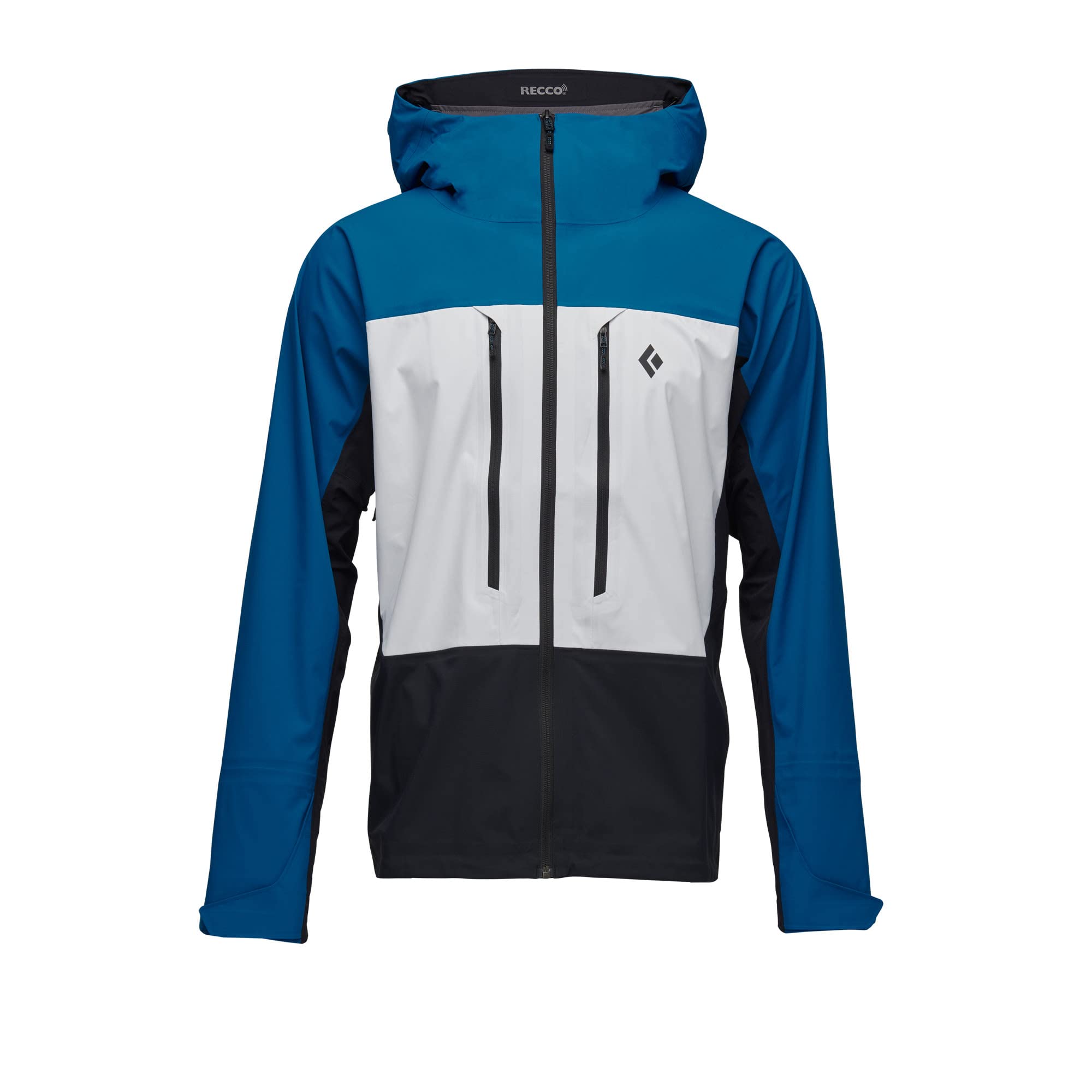 Black Diamond Men's Dawn Patrol Hybrid Shell Jacket - Lightweight Waterproof Hiking & Climbing Shell for Outdoor Adventures