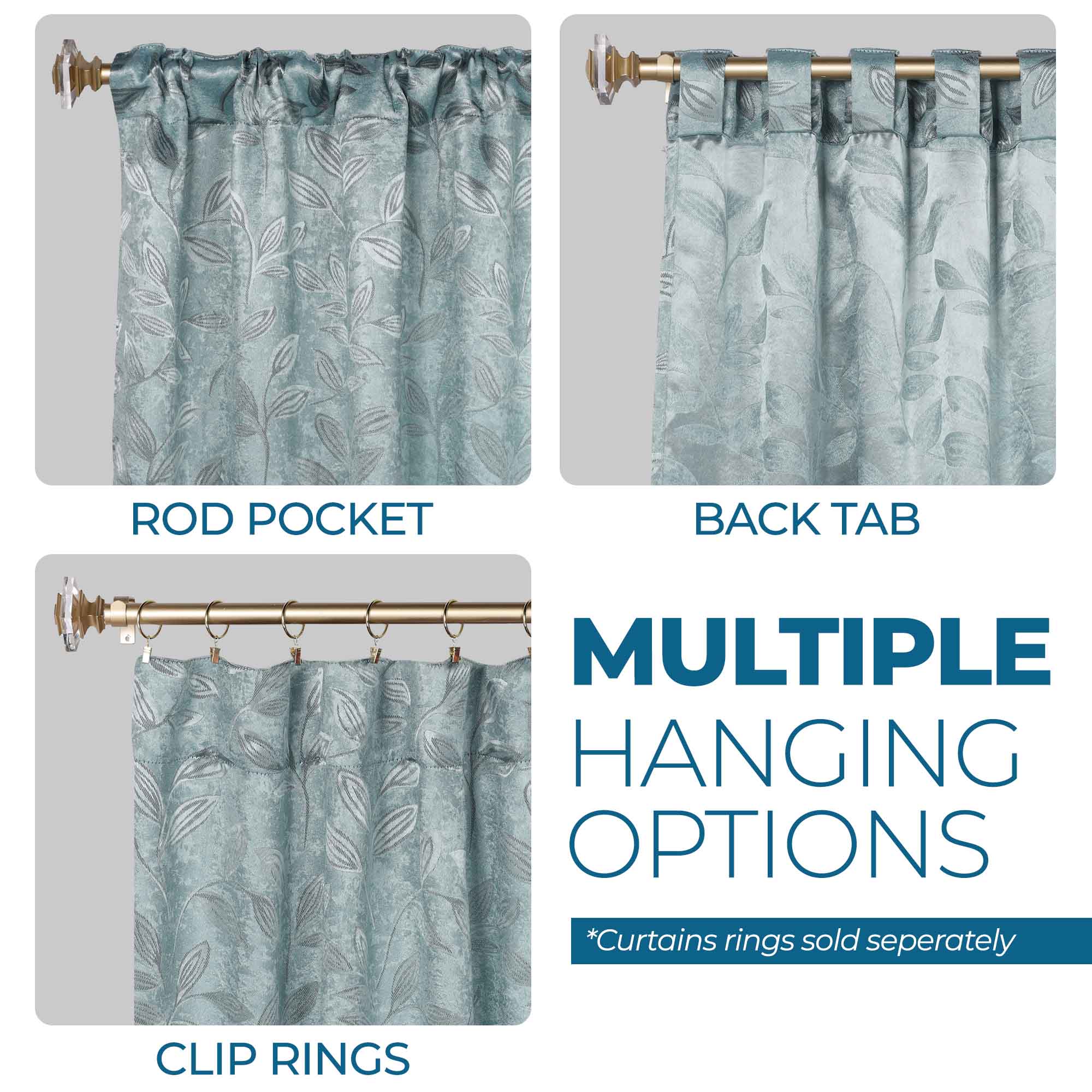Premium Blackout Curtains for Bedroom - Super Soft Thermal Insulated Room Darkening Drapes with Back Tab Design (Set of 2 Panels) - Perfect for Nursery, Home Theater & Shift Workers