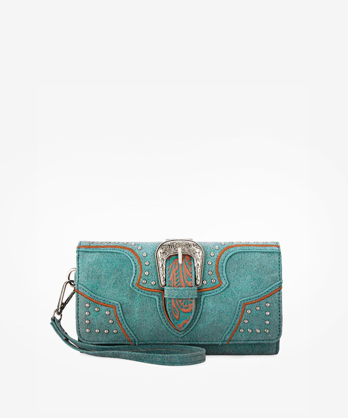 Montana West Stylish Buckle Wristlet Clutch - Fashionable Crossbody Wallet for Women | Perfect for Parties, Shopping & Everyday Use