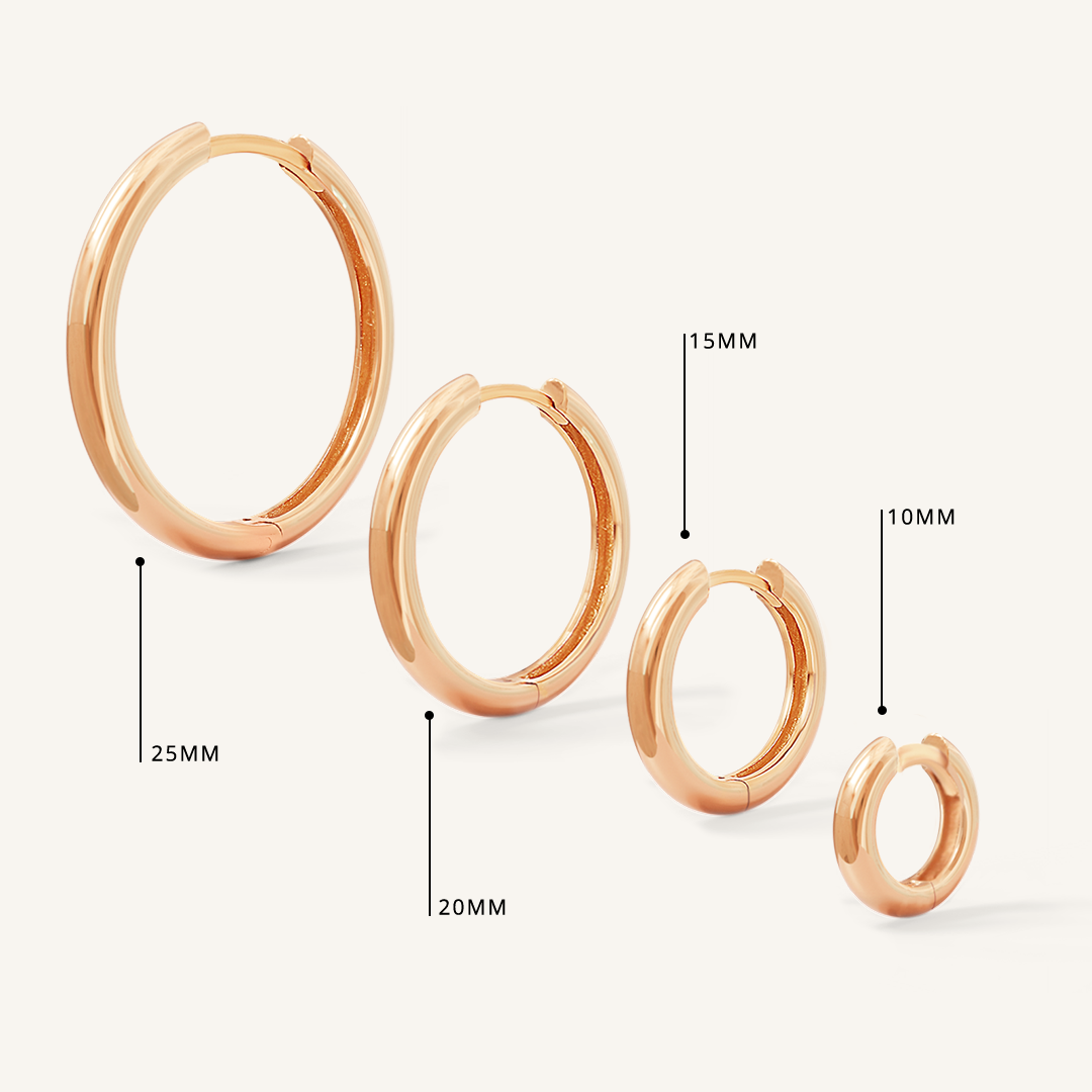 Devote Heart Plain Hoops - Minimalist Sterling Silver Hoop Earrings for Women, Everyday Wear & Special Occasions
