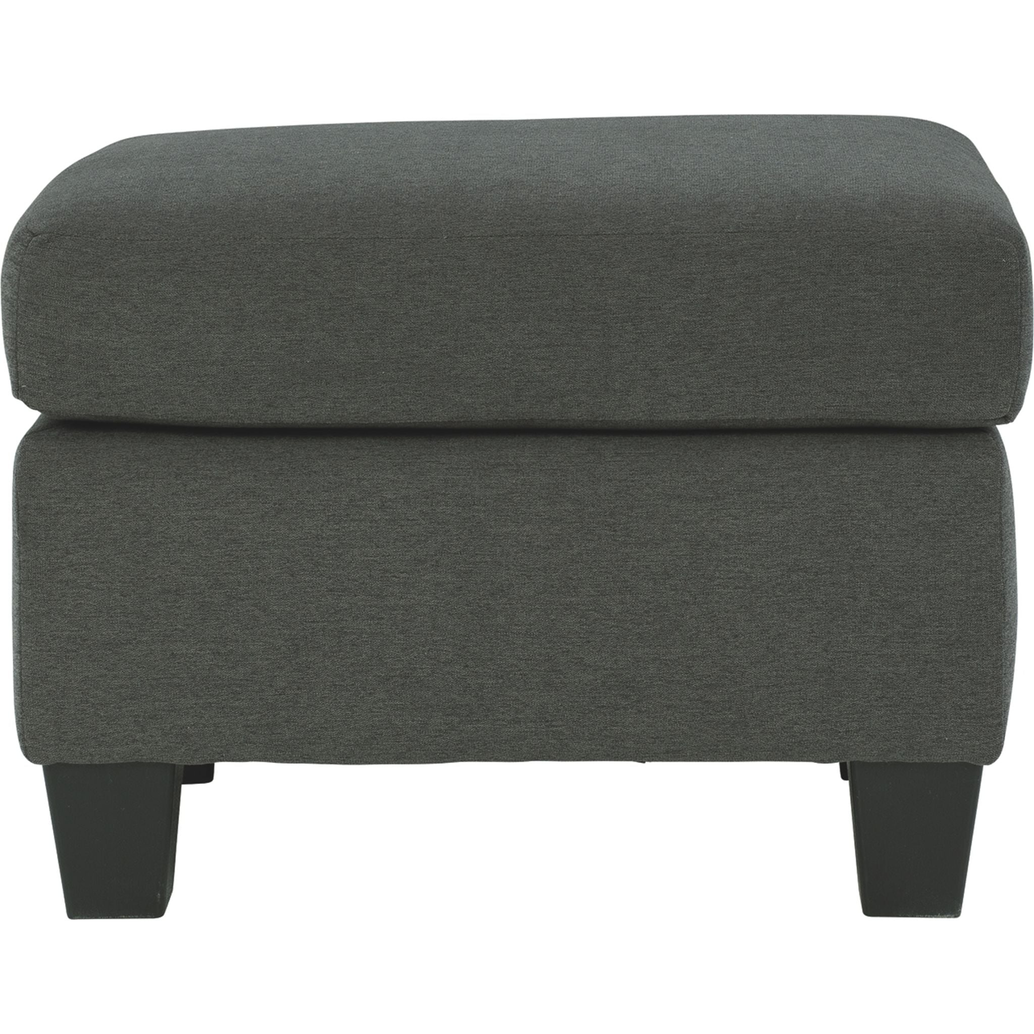 Bayonne Charcoal Ottoman with Storage - Modern Living Room Footrest, Extra Seating & Storage Bench for Home, Office, or Bedroom