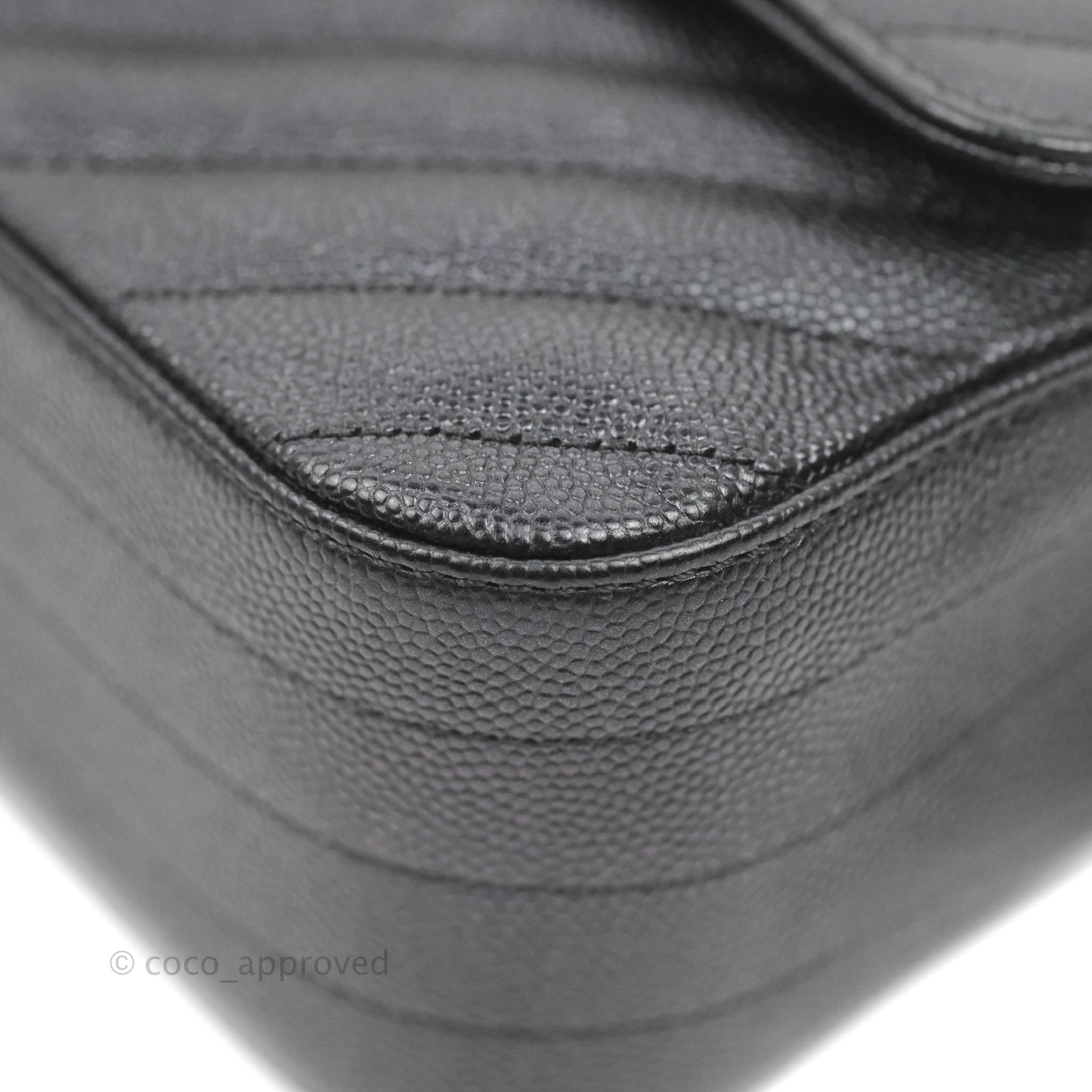 Chanel Chevron Mini Rectangular Flap Bag in Iridescent Black Caviar Leather with Ruthenium Hardware - Perfect for Evening Events, Parties & Luxury Fashion Accessories