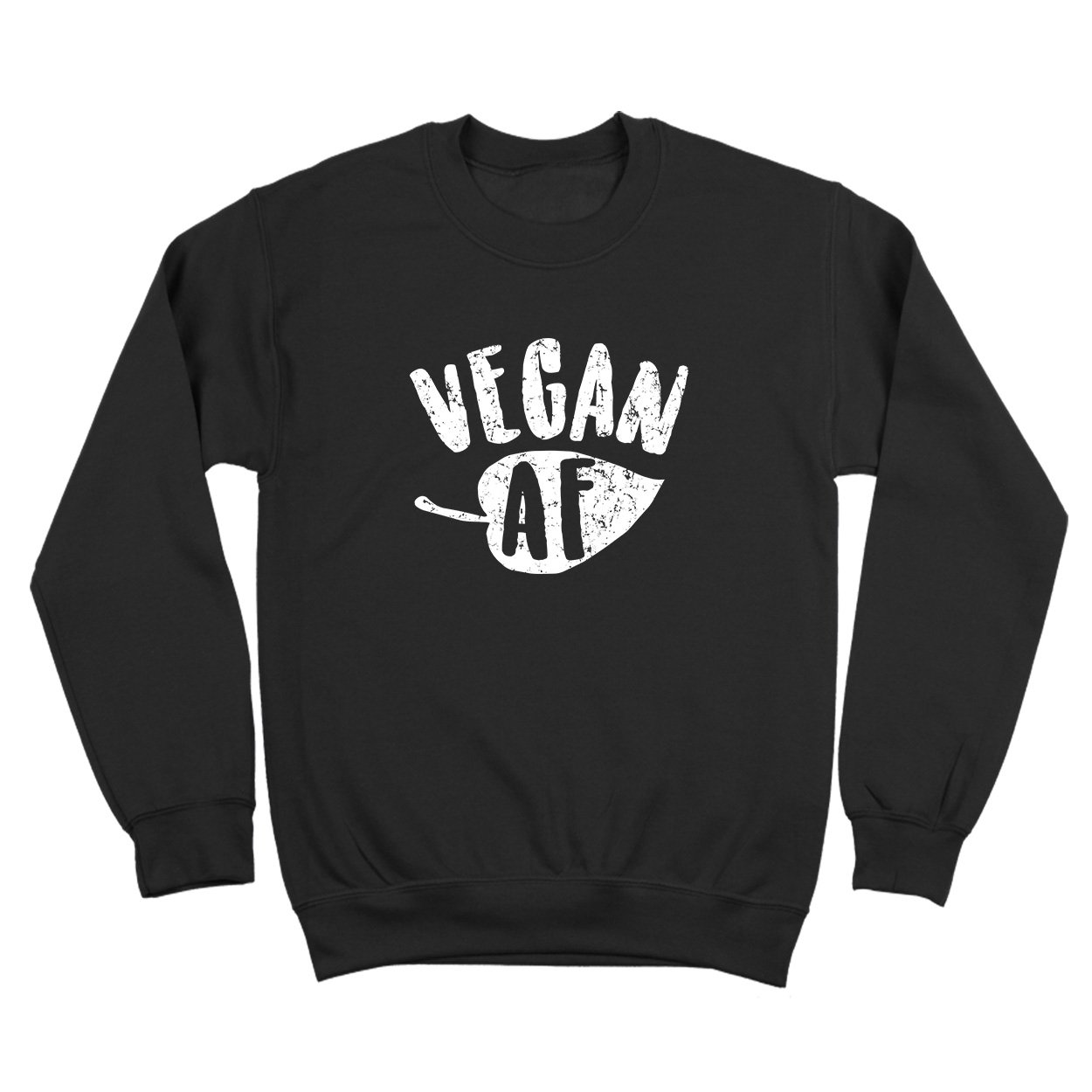 Vegan Af Crewneck Sweatshirt | Eco-Friendly Cotton Blend | Casual Streetwear for Everyday Comfort