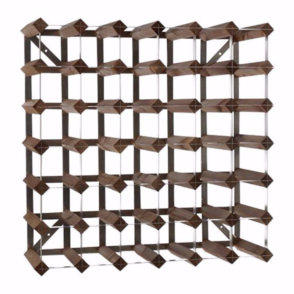 42 Bottle Wooden Wine Rack - Freestanding Wine Storage Organizer for Kitchen, Dining Room or Cellar - Perfect for Home Bar and Wine Collection Display