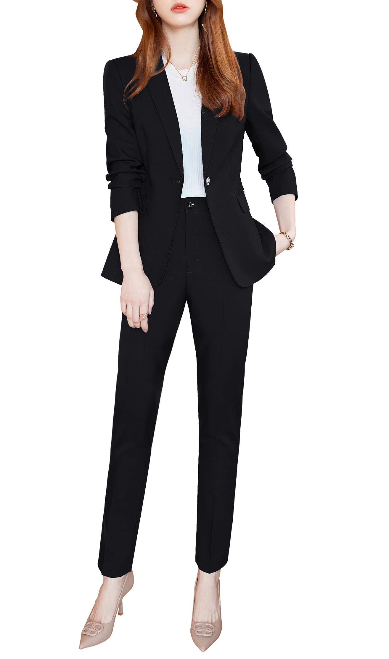 Elegant Women's Blazer & Pants Suit Set - Professional Office Wear for Business Women | Perfect for Work, Interviews & Formal Occasions