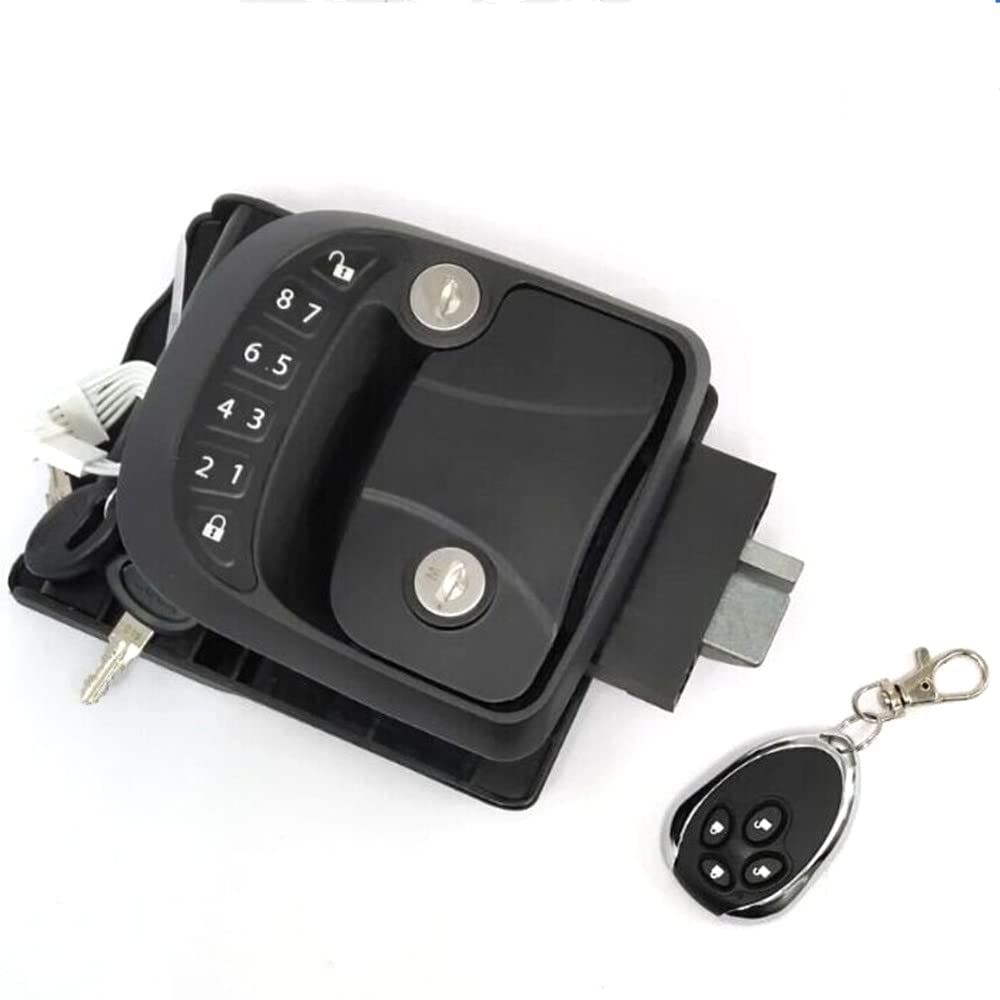 Keyless Entry RV Door Lock with 20m Remote Control - Secure Camper, Caravan & Trailer Remote Handle Lock | Perfect for Outdoor Adventures & Road Trips