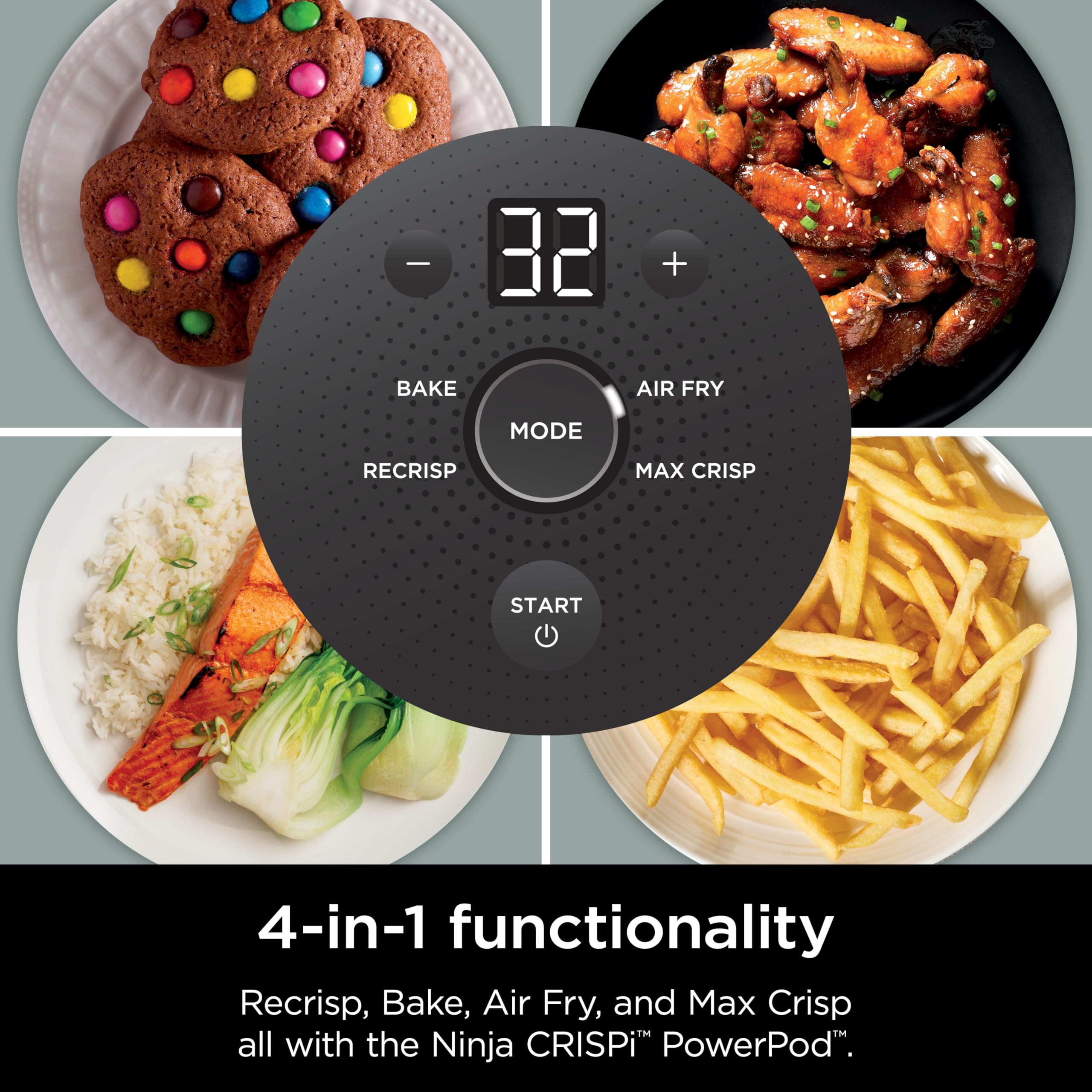 Ninja Crispi Air Fryer - 4QT & 6 Cup Glass Containers with Lids | Microwave, Freezer & Dishwasher Safe Non-Toxic Cooking System | Air Fry, Bake, Reheat | Perfect for Quick Meals, Meal Prep & Healthy Cooking at Home