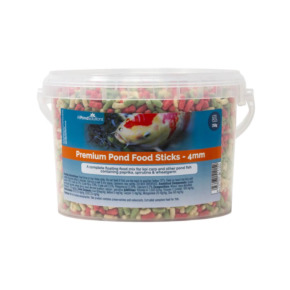 Premium Floating Pond Food Sticks for Koi & Goldfish - 4mm Size - 250g & 450g Options - Ideal for Outdoor Ponds & Water Gardens
