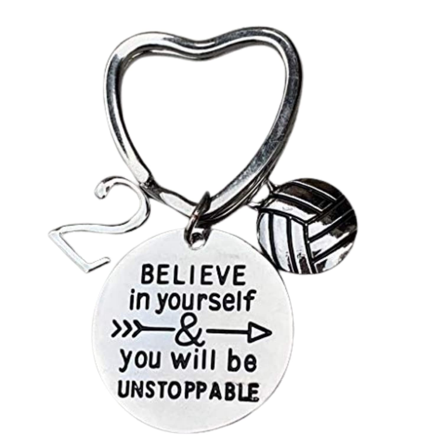 Personalized Volleyball Keychain - Unstoppable Number Keyring for Volleyball Players - Motivational Sports Gift for Men & Women - Perfect for Team Gifts, Tournaments & Player Appreciation