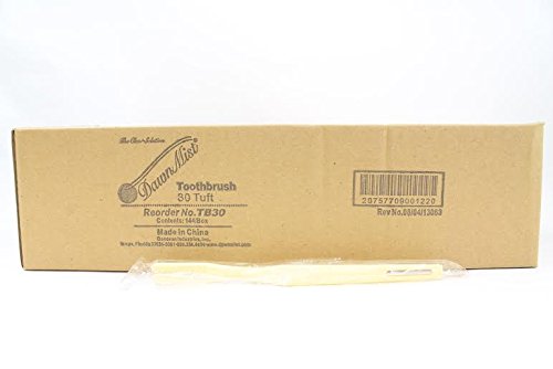 Disposable 30 Tuft Individually Wrapped Toothbrushes - Case of 144 - Dawnmist - Perfect for Travel, Hotels, Offices, and Emergency Kits