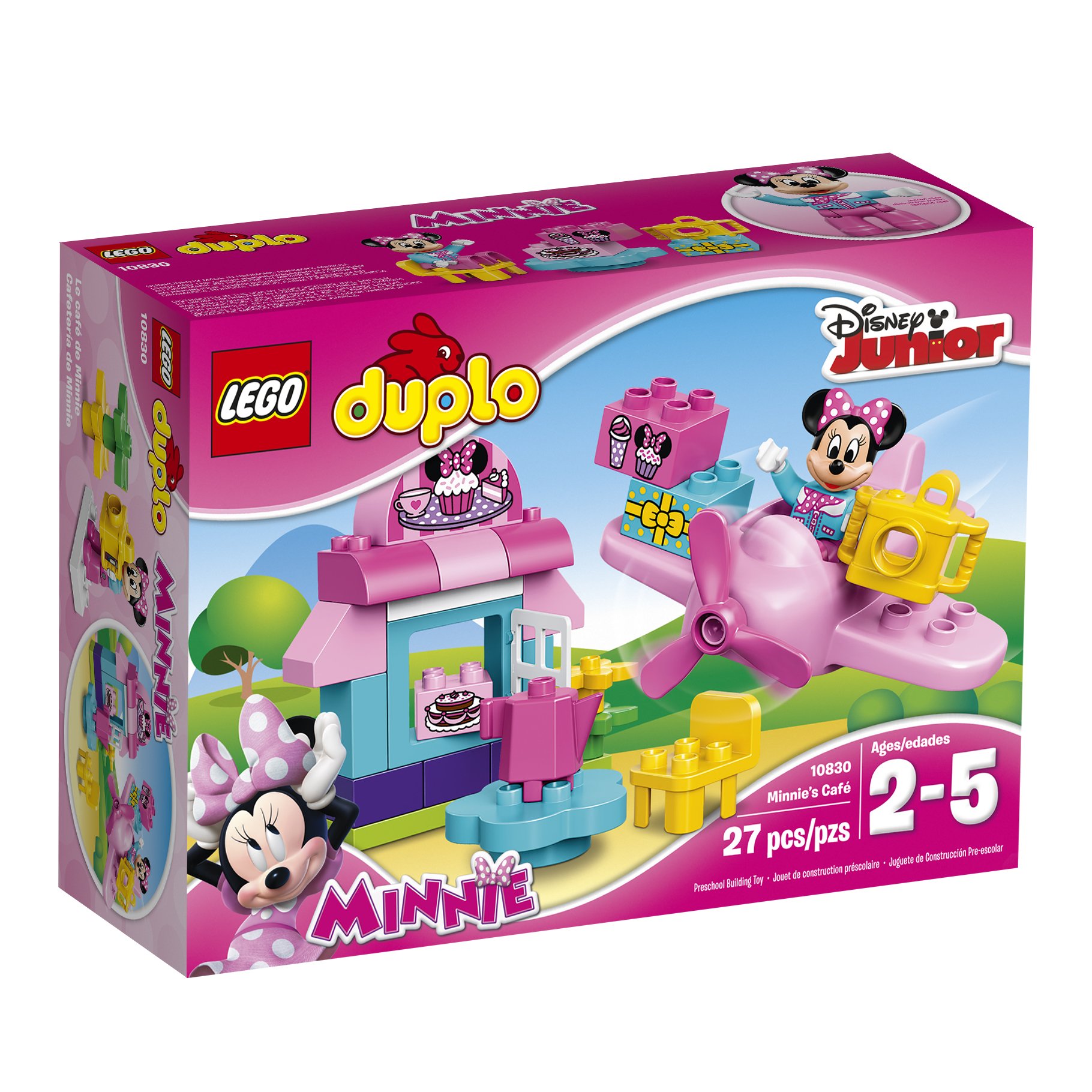 LEGO DUPLO Disney Mickey Mouse Clubhouse Minnie's Cafe 10830 Large Building Blocks Preschool Toy for Kids – Fun Learning & Creative Play for Toddlers at Home or School