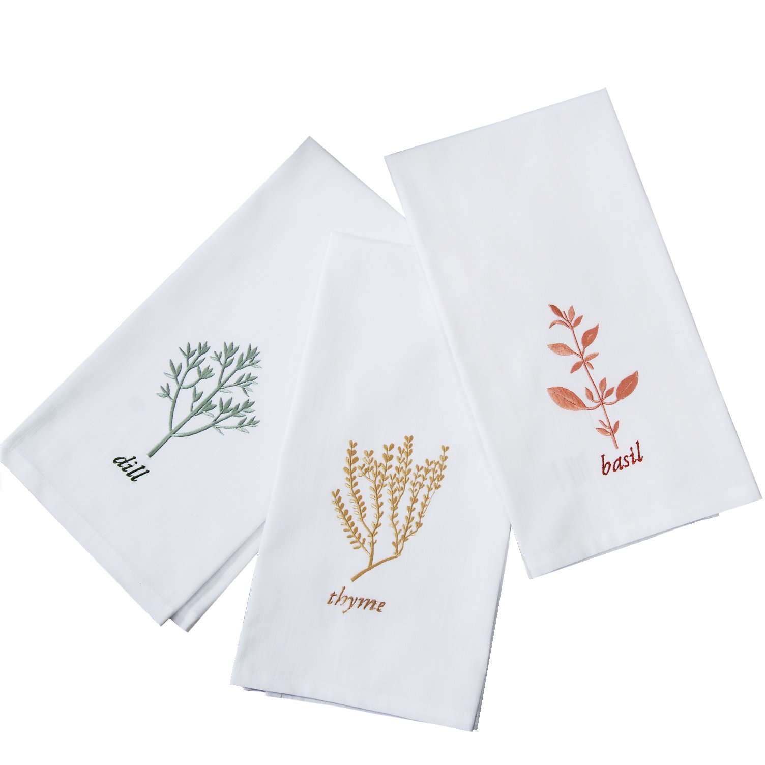 Textrade 6-Piece Embroidered Cotton Kitchen Towels Set - Absorbent & Durable Dish Cloths for Drying, Cleaning & Decor (Multicolor) - Perfect for Cooking, Baking & Kitchen Decor