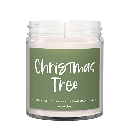 Christmas Tree Scented Candle | Pine & Fir Aromatherapy Soy Coconut Wax Candle | Non-Toxic, Handmade in USA | Holiday Home Decor, Winter Gift, Cozy Ambiance for Christmas Parties & Relaxation