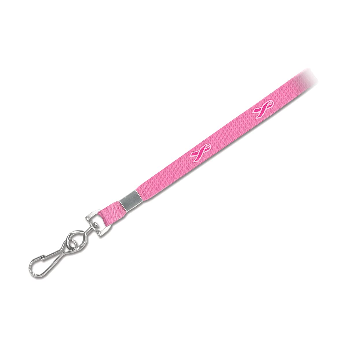 100 Pack Breast Cancer Awareness Lanyards with Swivel Hook - Pink Ribbon Print ID Badge Holder Neck Strap for Office Keys, Keychains & Work Badges | Bulk ID Lanyards for Schools, Hospitals, Conventions & Corporate Events